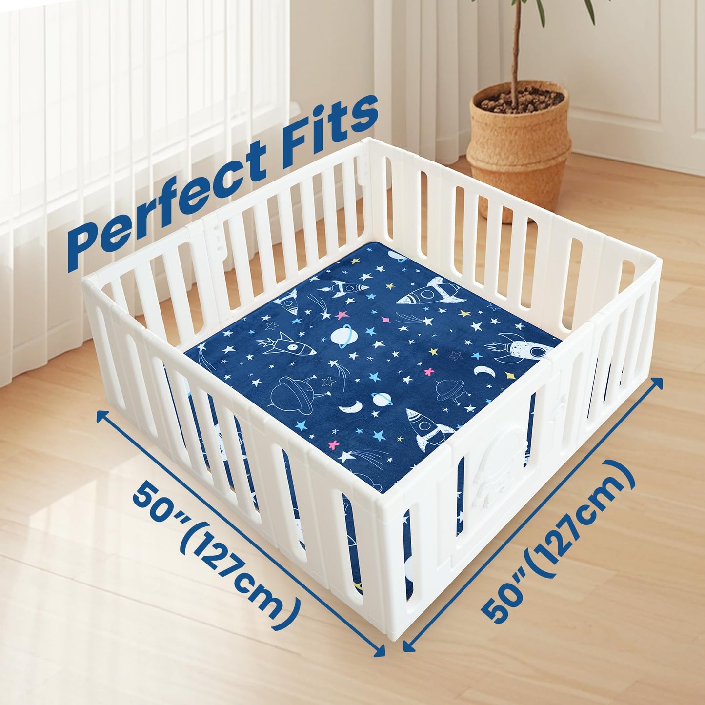 Space Thick Baby Play Mat + Ultra Soft Thick Velvet PlayMat
