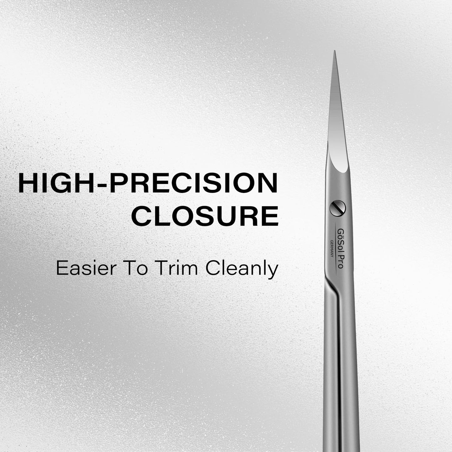 GöSol Cuticle Scissors Russian-Style Ultra Fine Curved Professional Cuticle Scissors 420 Stainless Steel, Precision Pointed Tip Grooming Scissors for Dead Skin; Eyebrow; Eyelash, Includes Leather Case