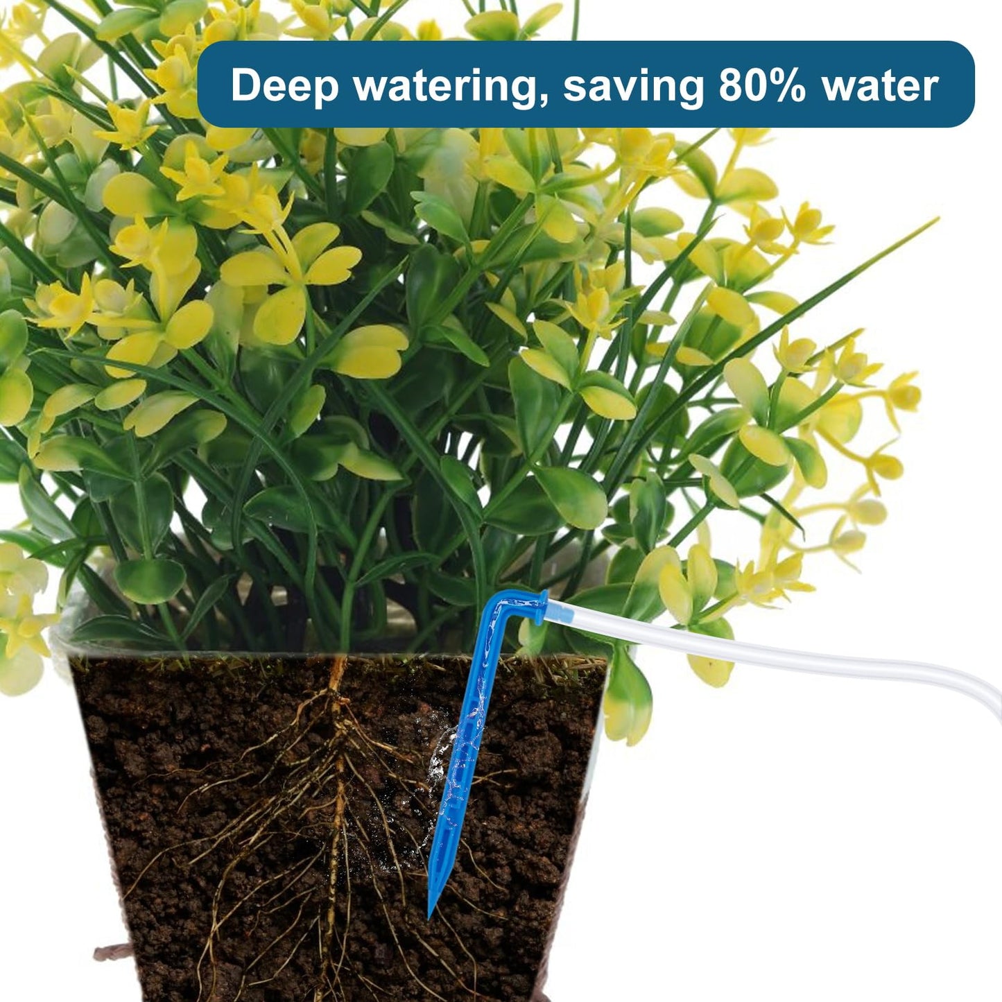 Automatic Plant Waterer Replacement Kit for 15 Potted Plants, Accessories Expansion Set for Auto Drip Irrigation Programmable Self Watering Timer Devices
