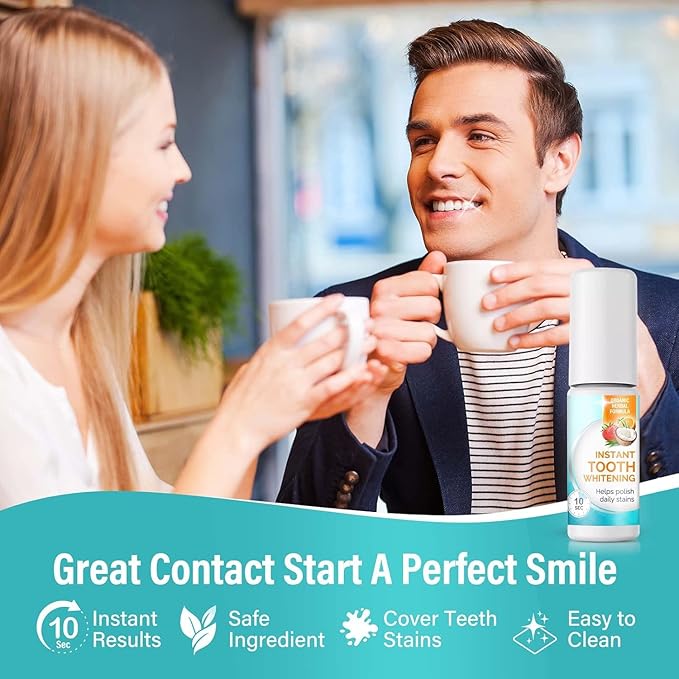 Tooth Paint, Instant Teeth Whitening Paint, Gentle & Safe White Paint for Teeth, Portable & Simple, Long-Lasting, Get Confident Smile