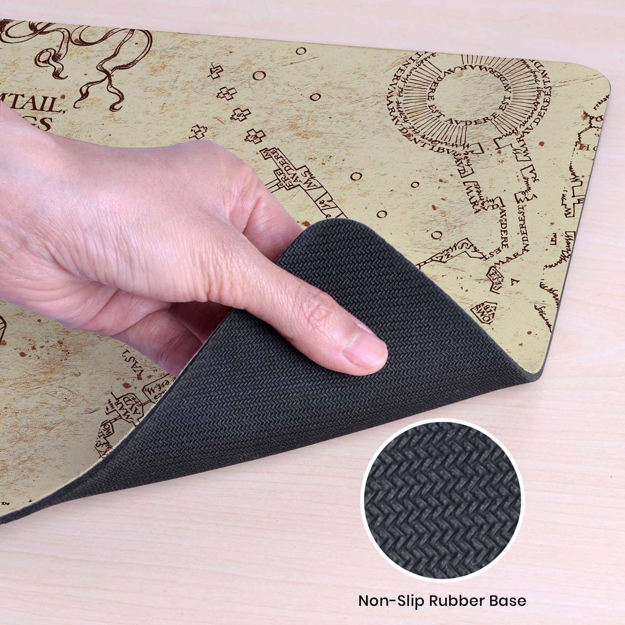 Head Case Designs Officially Licensed Harry Potter The Marauder's Map Graphics 23.62 x 11.81 x 0.12 inches (600 x 300 mm) - L Gaming Office Desk PC Keyboard Mouse Mat Pad