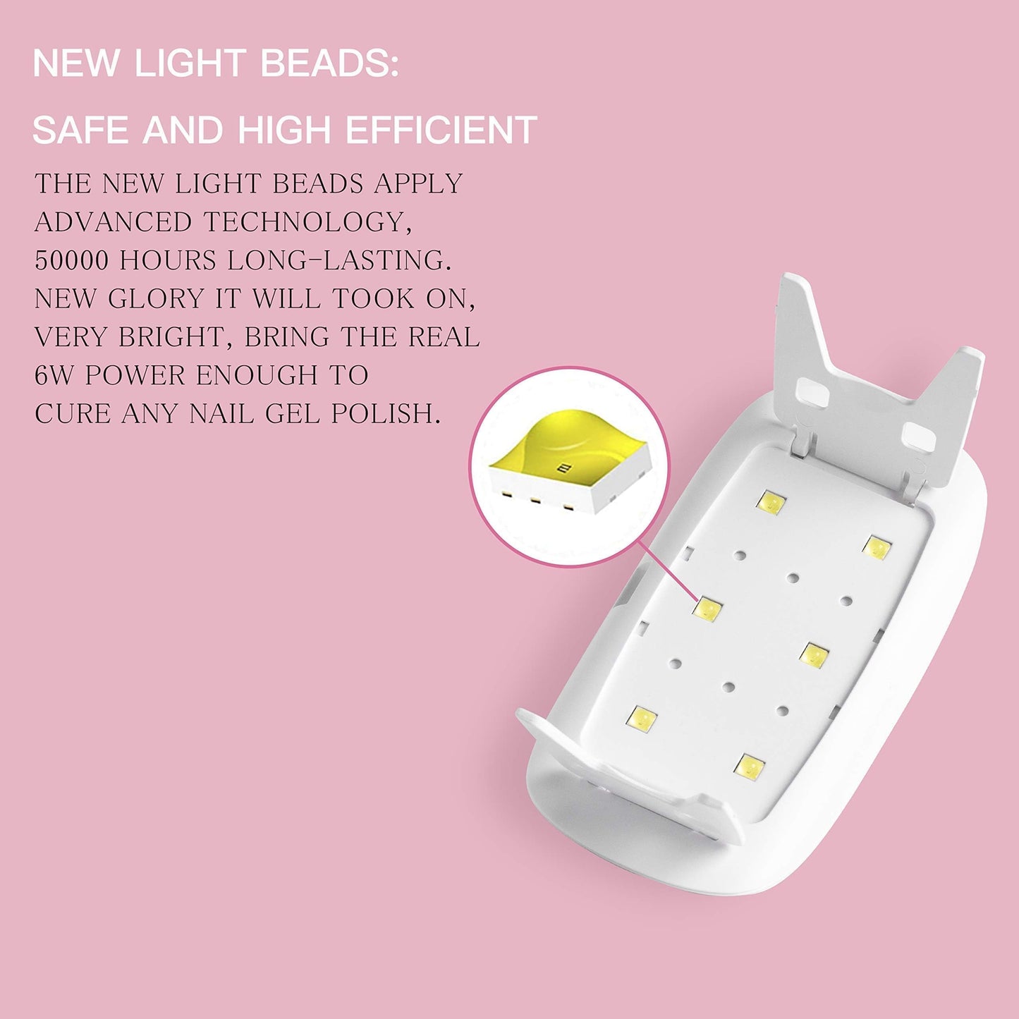 Beetles Uv Light for Nails Mini Nail Lamp Poly Nail Gel Curing Lamp Nail Gel Portable UV Led Nail Light for Gel Top Coat Gel Nail Polish Manicure Tool DIY Nail Art