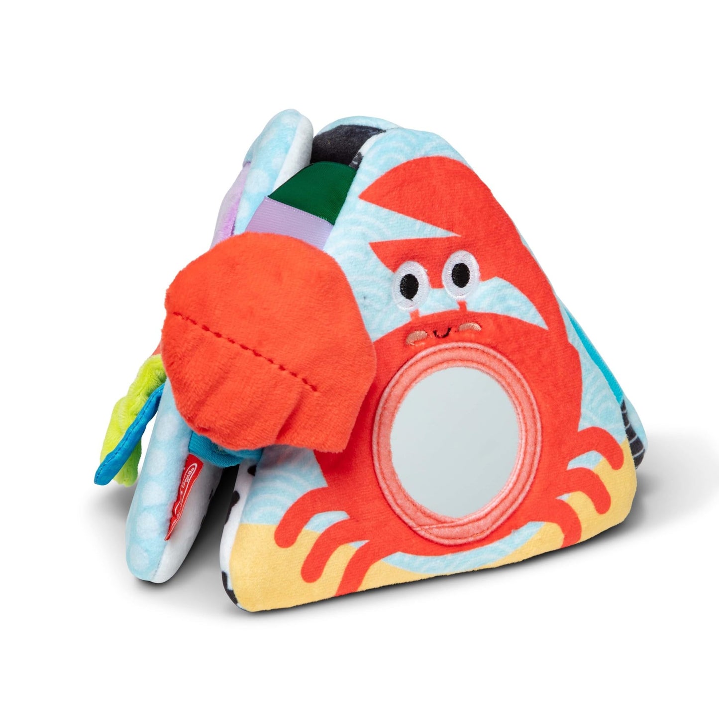 Melissa & Doug Ocean Tummy Time Triangle Infant Baby Toy, Soft Sensory Toy with Textures, Mirror, for Newborns to Ages 6 Months