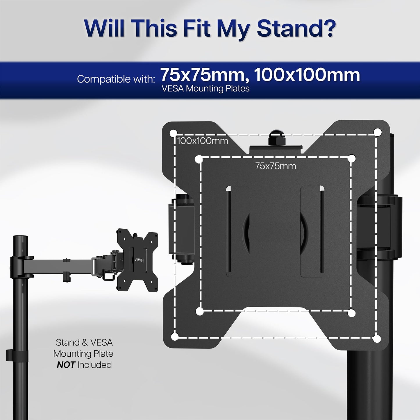 VIVO Adapter VESA Mount Kit, Bracket Set for Apple 21.5 inch and 27 inch iMac, Late 2009 to 2020 Models, LED Display Computer, Stand-MACB