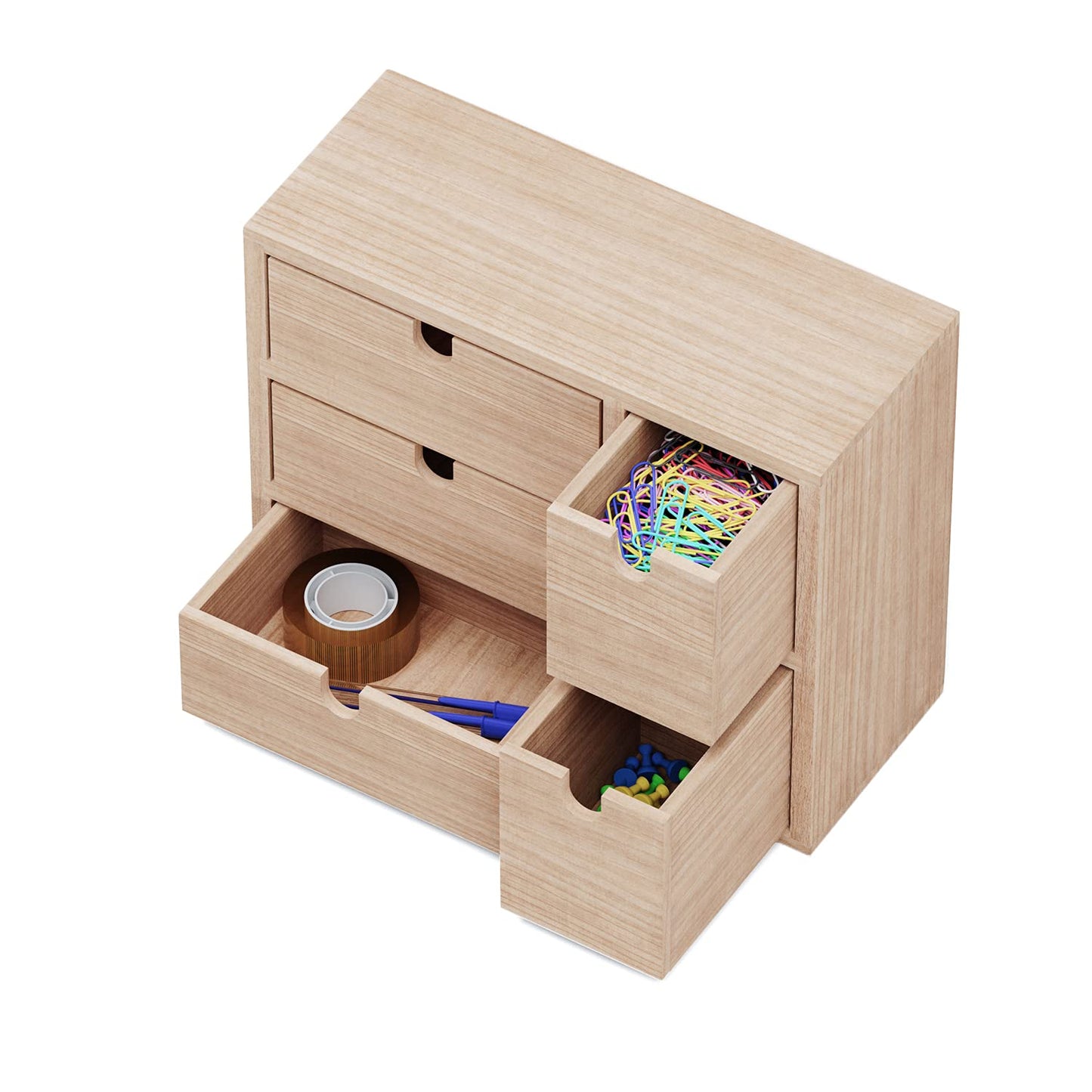 brightmaison BGT Capri Desk Organizer for Office Supplies, Sewing Kit & Jewelry Box, Decorative - Small Wooden Box DIY Project Unfinished Wood