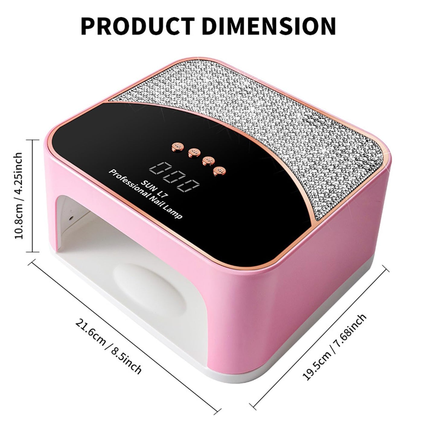 JYDFYP 268W UV LED Nail Lamp, Gel for Nail Polish UV Dryer with 4 Timers 45Pcs Lamp Beads and Automatic Sensor Professional Fast Curing Art Tools
