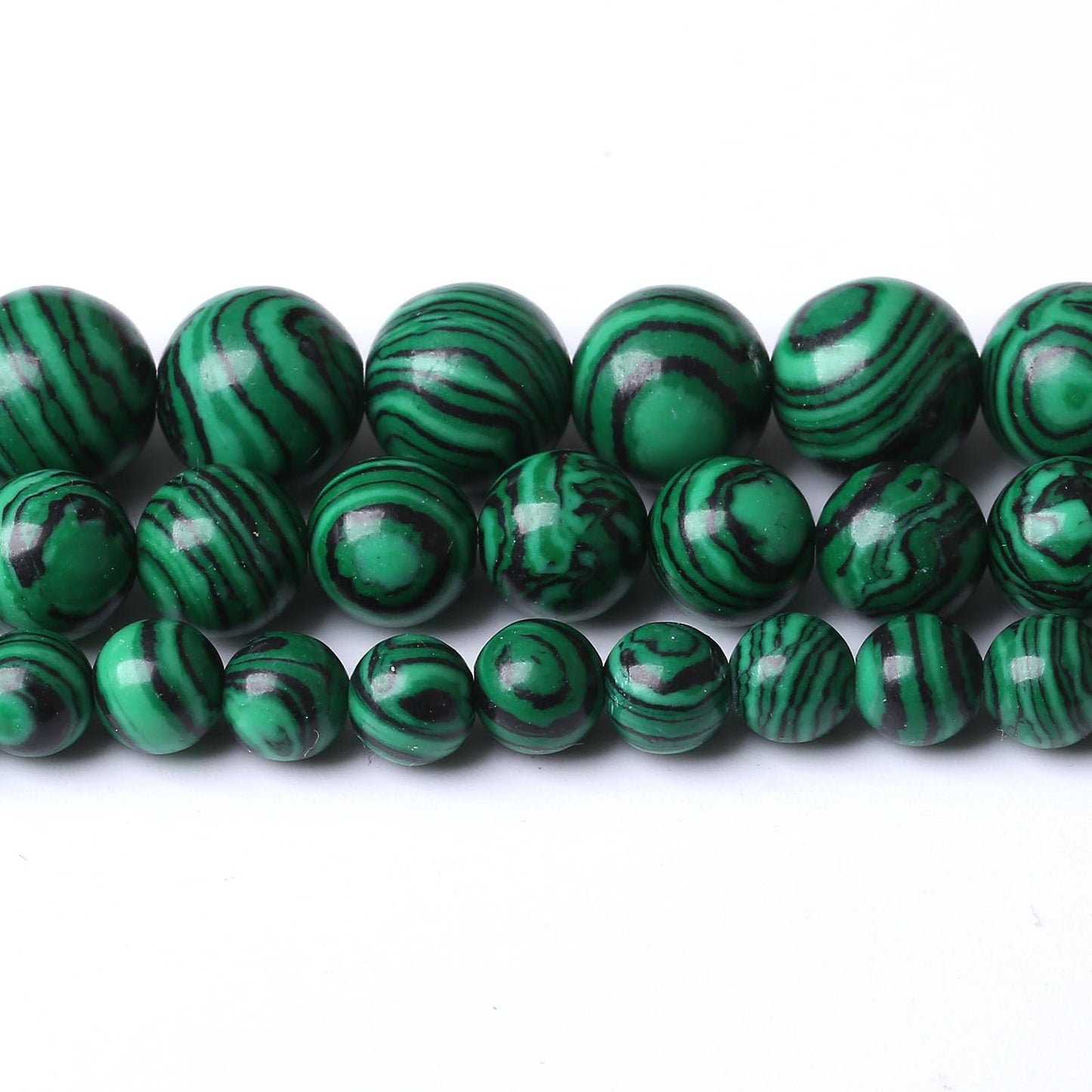 90PCS 4MM Green Malachite Stone Beads Natural Gemstone Round Stone Beads for Jewelry Making DIY Healing Power Bracelet 15"