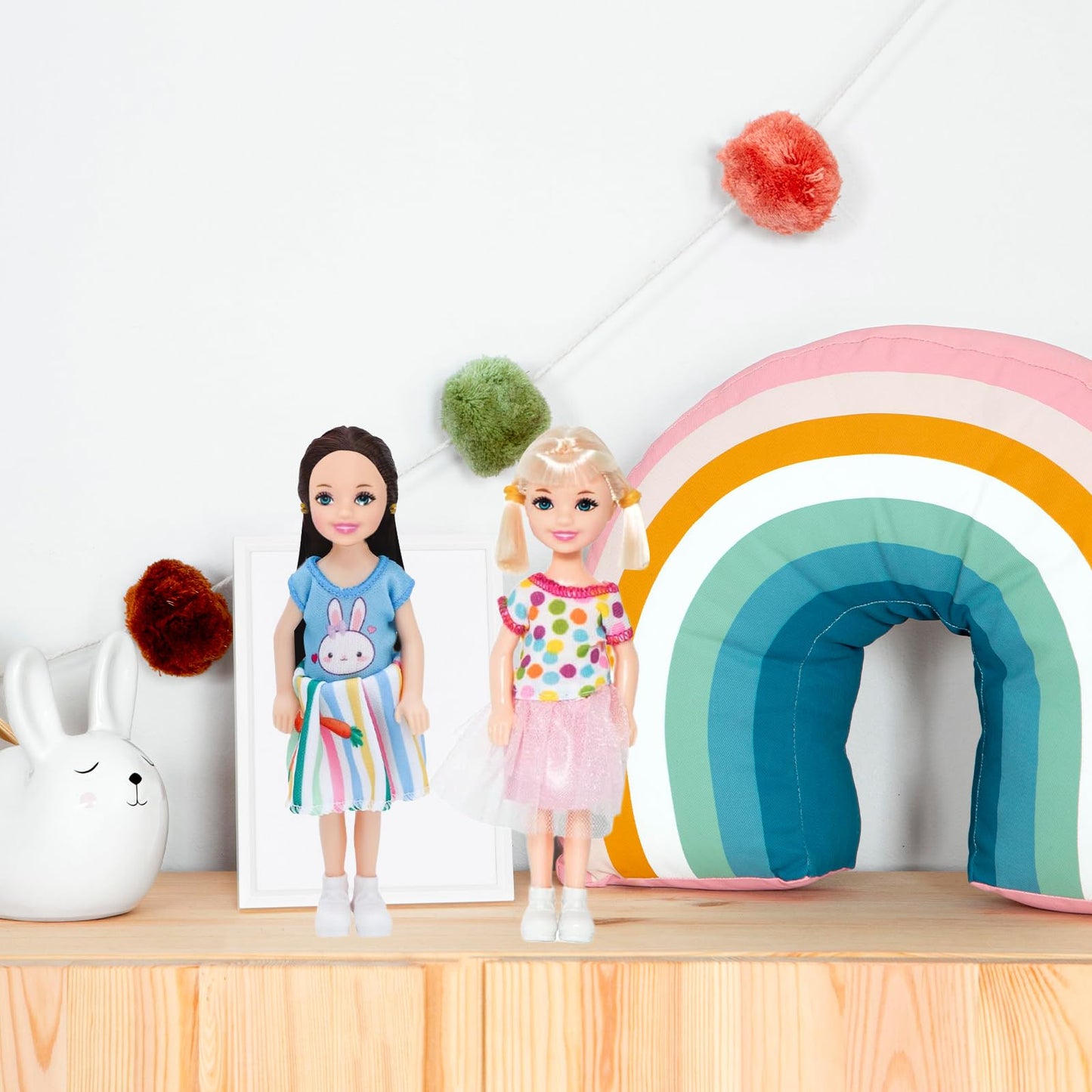 ONEST 10 Sets 5 Inch Mini Dolls with Doll Clothes Party Grown Outfits Doll Accessories for Kids