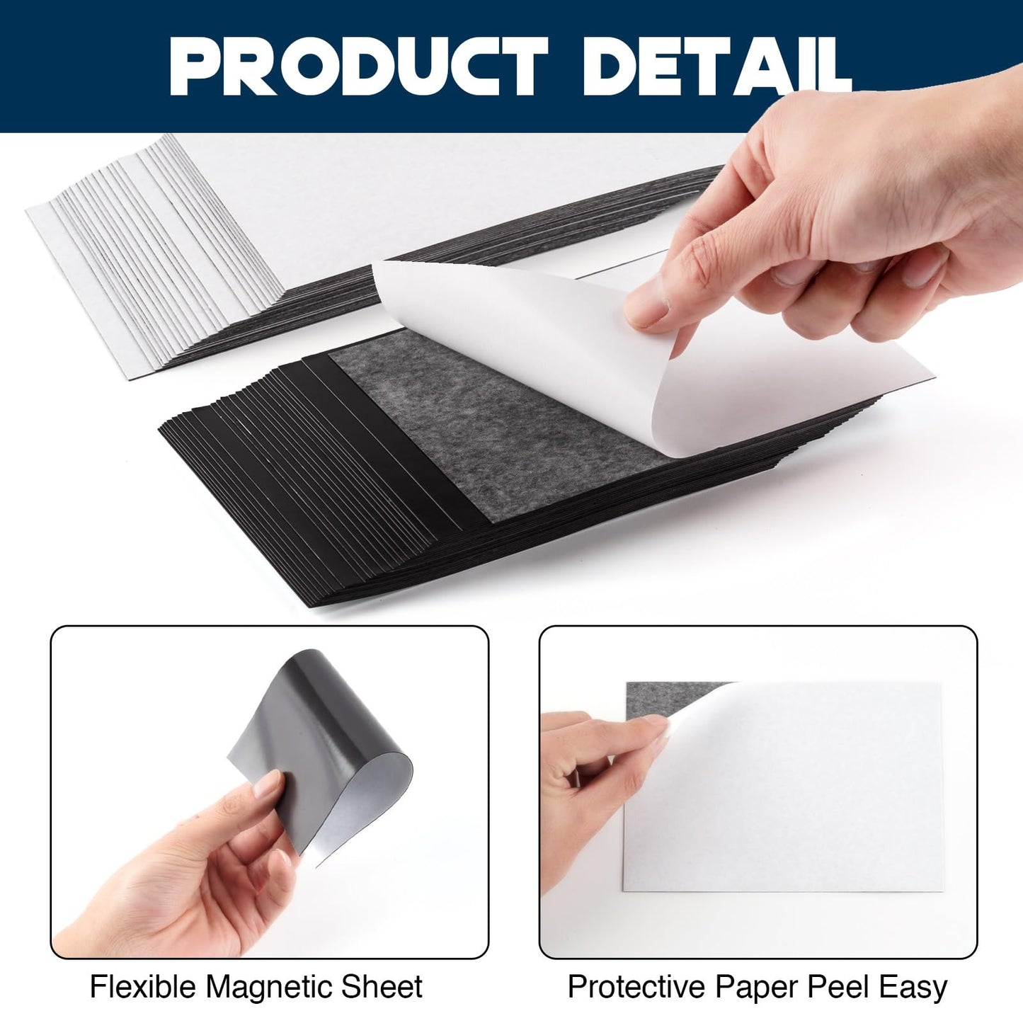 Magnetic Sheets with Adhesive Backing for 4x6 Pictures(Pack of 32),Adhesive Photo Magnets for Home/Classroom/Office,Magnets for Refrigerator