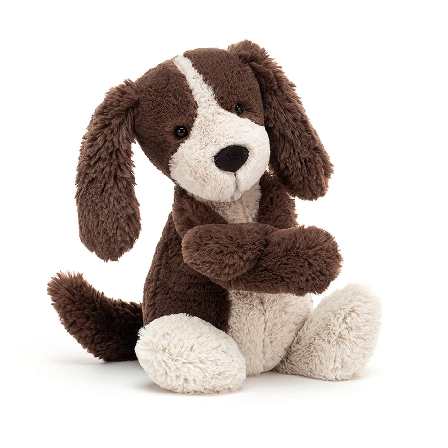 Jellycat Bashful Fudge Puppy Stuffed Animal, Medium 12” - Dogs & Puppies Plush Toy - Classic Children's Gift