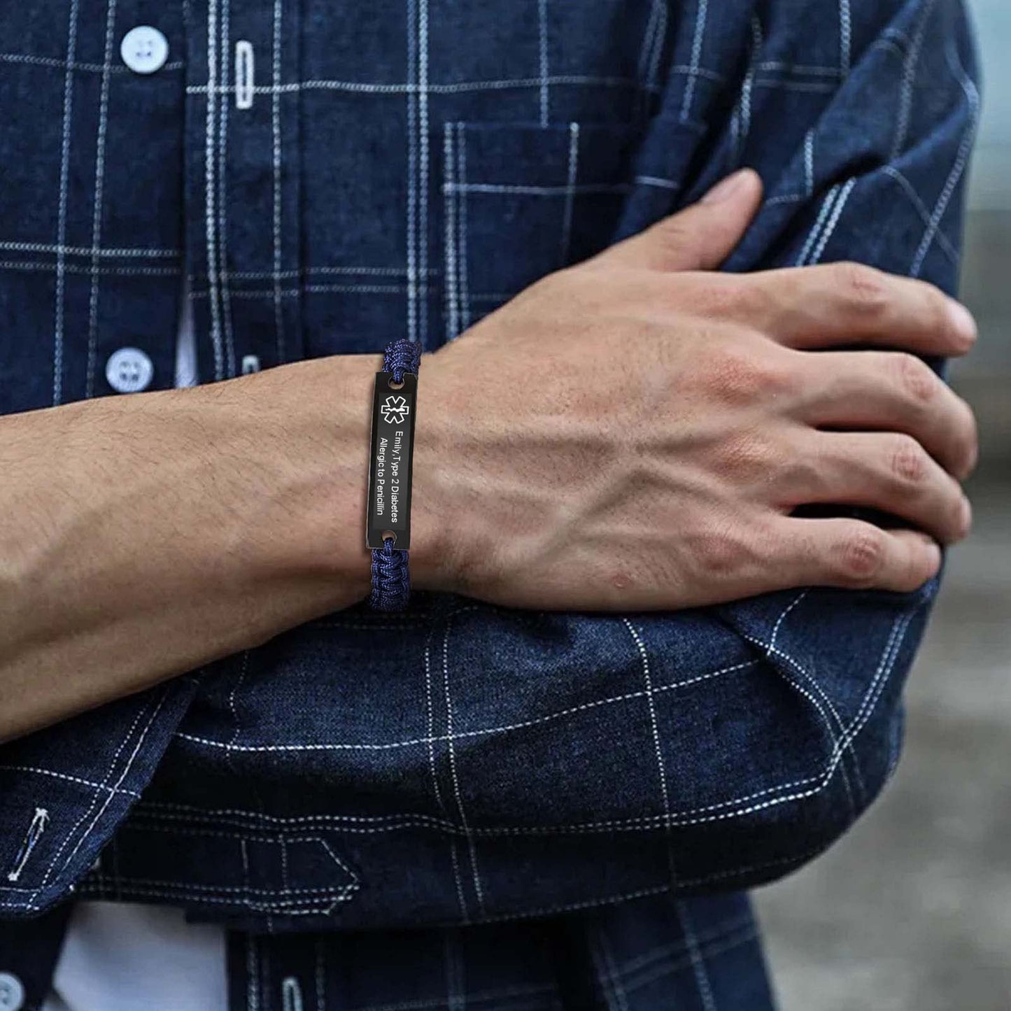VNOX 2 Pcs Relationship Bracelets for Couples-Red Blue Handmade Braided Rope Cord Bracelets for Him Her Boyfriend