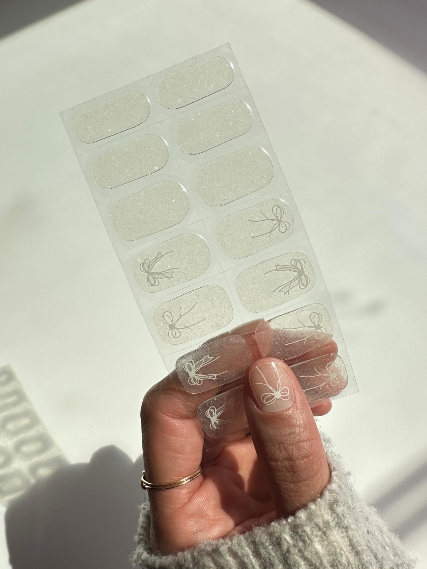 Nova Nails Semi Cured Gel Nail Strips (Silver Belle)