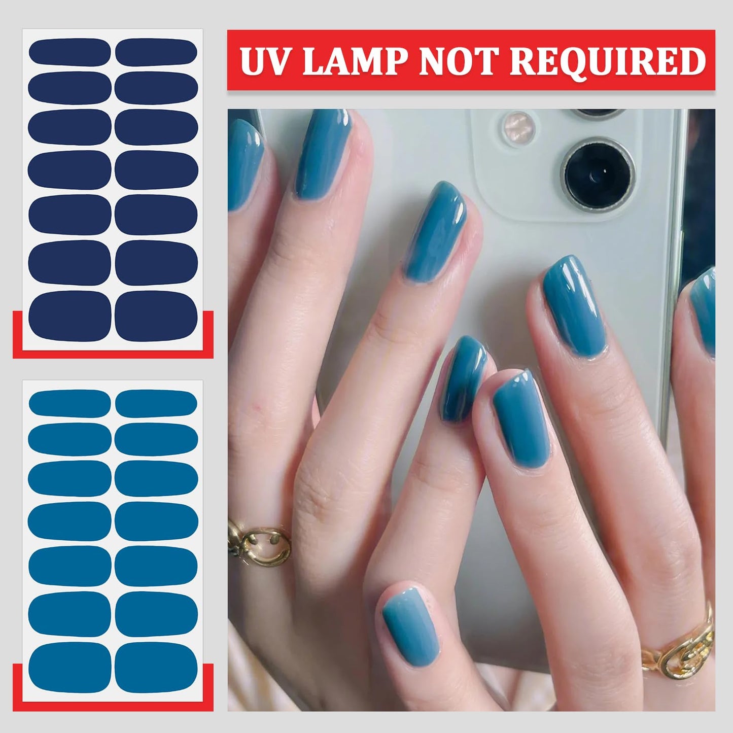 SILPECWEE 20 Sheets Nail Wraps Solid Color Nail Polish Stickers Adhesive Nail Polish Strips for Women Gel Nail Strips Stick On Nails for Women Manicure Design with Nail File