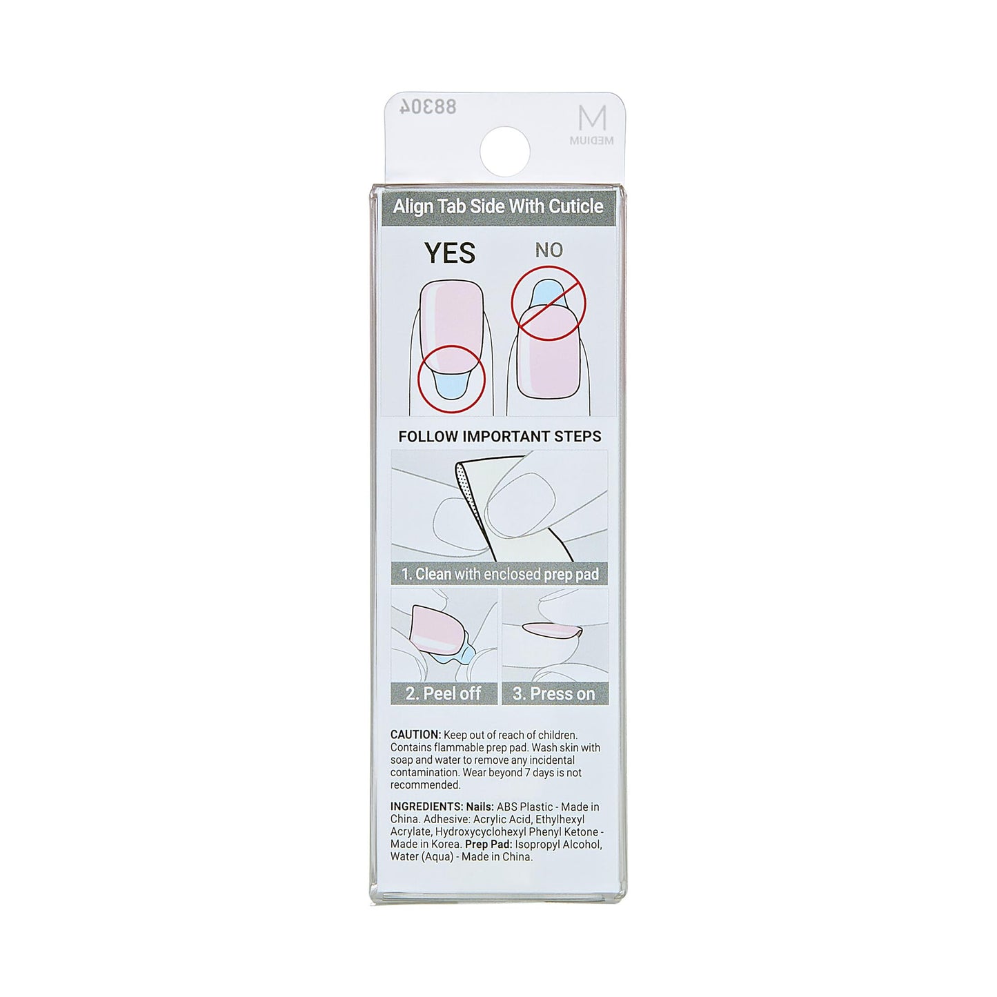 KISS Impress Color No Glue Mani 30 Pcs Press on Nails, Light Pink, Lavender, Medium Size, Coffin Shape, Simple Peel & Press Easy Apply, Hassle-Free Removal, Essential Tools Included