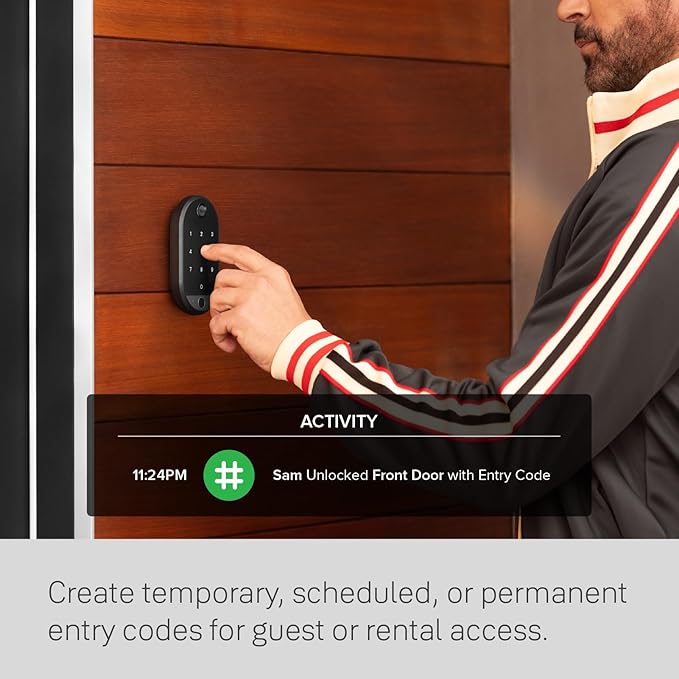 Yale August Wi-Fi Smart Lock with Keypad Touch in Black