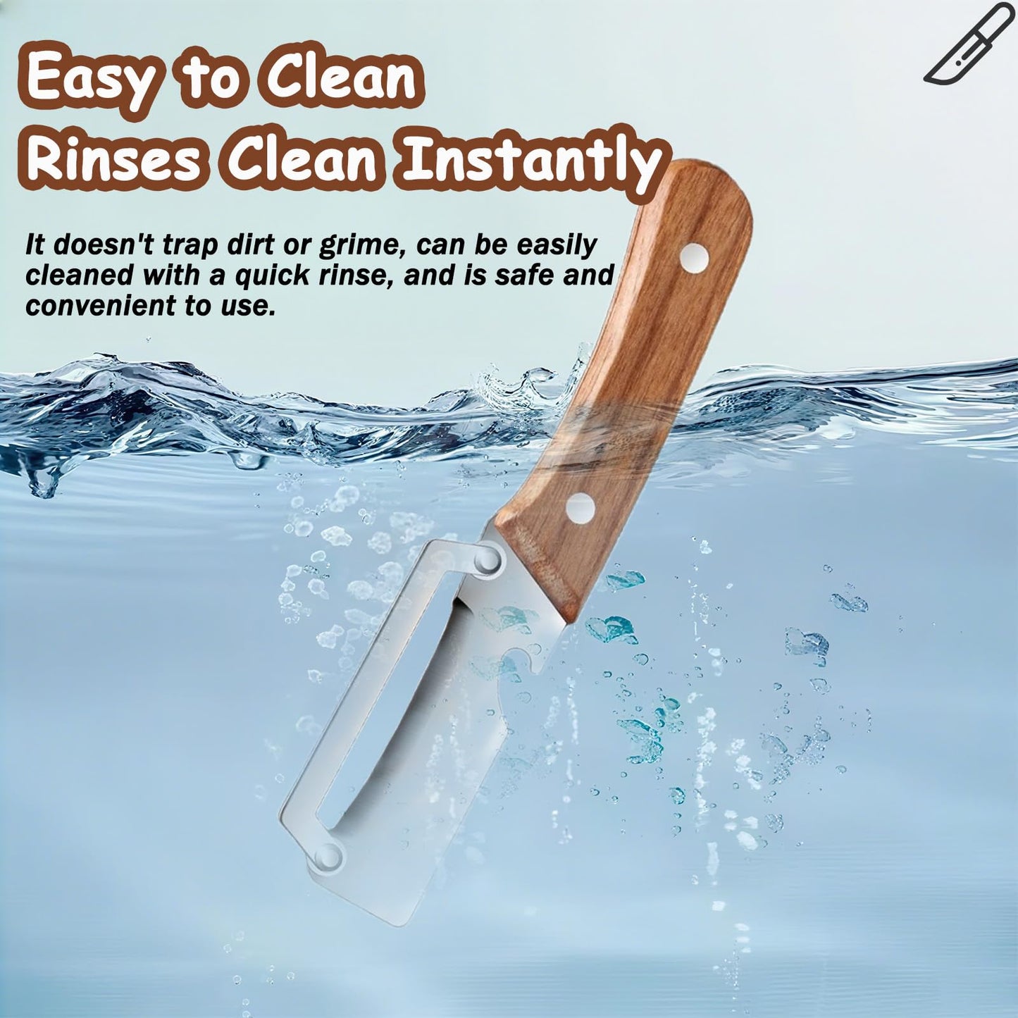 Premium Vegetable Peeler with Wooden Handle and Bottle Opener, Multi Functional Vegetable Peeler for Kitchen, Stainless Steel Blade Kitchen Tool for Vegetables or Fruits That Need to Be Peeled(2PCS)