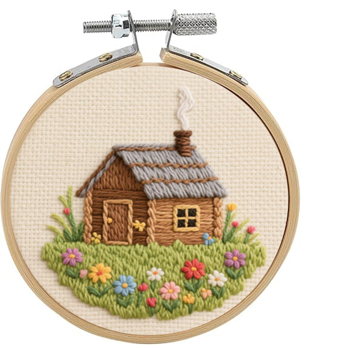 SENJEOK 20Pcs 3 Inch Bamboo Embroidery Hoop, Bamboo Circle Cross Stitch Hoop Ring for Craft Sewing, DIY Project, Decoration