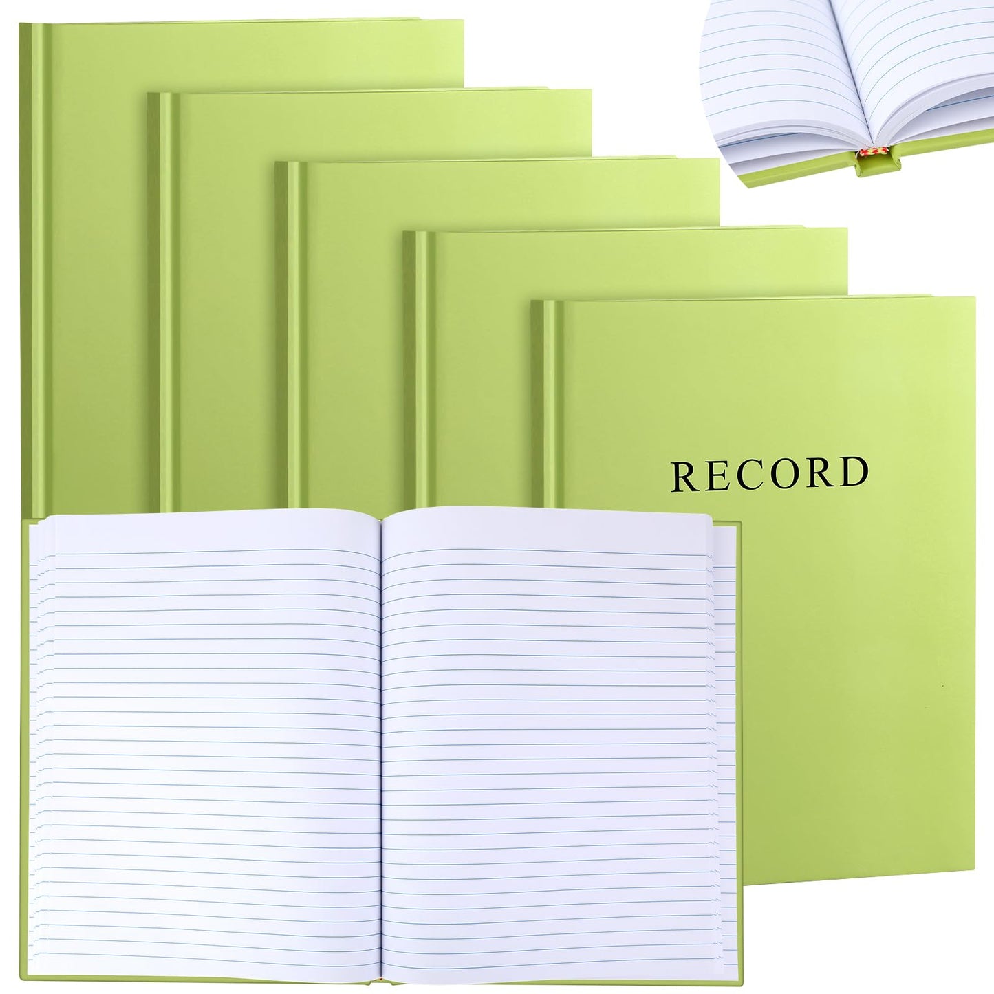 ForraFun 5 Pack Green Military Log Book 8” x 10.5” 150 Pages Green Record Tactical Memorandum Log Book Notebook for Record Keeping Supply Chain Inventory Training Maintenance and Field Operations