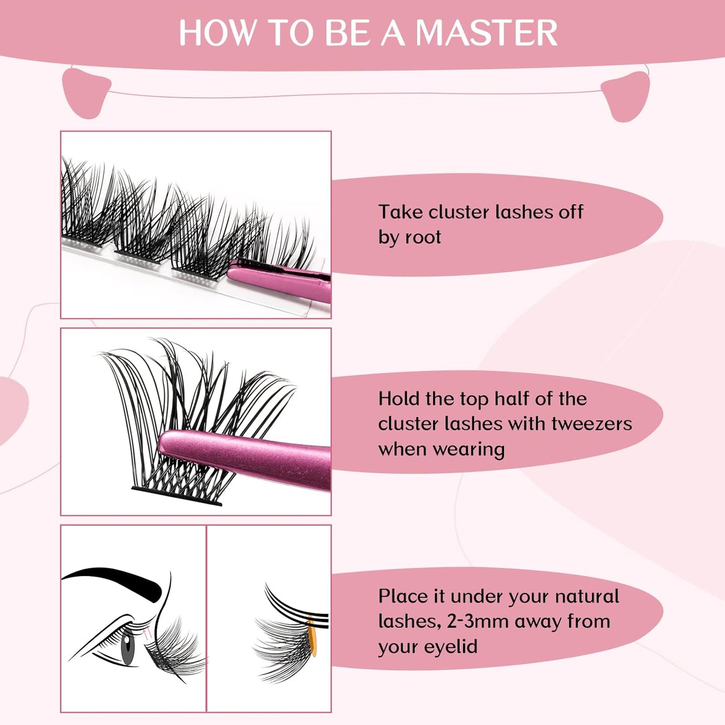 Lash Clusters, 72 Pcs Individual 12-18mix Cluster Lashes DIY Lash Extension Eyelash Clusters Volume Wispy Lashes Super Thin Band Reusable Soft & Comfortable(Volume-D-12-18 mix)