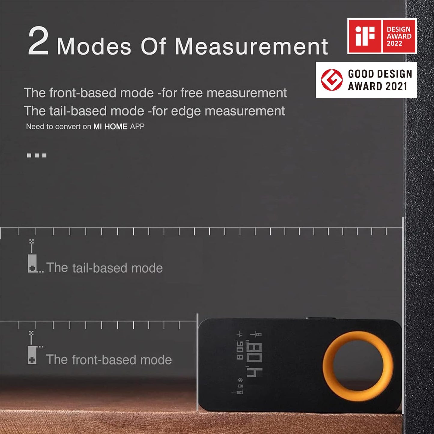 HOTO Laser Measuring Tool, Pocket-Size 98Ft Laser Tape Measure ±2mm Accuracy, USB-C Rechargeable, OLED Display, Ft/M/in Unit, Real-time Data Sync, Gifts for Men Women Mom Dad, Cool Gadgets & Home Use