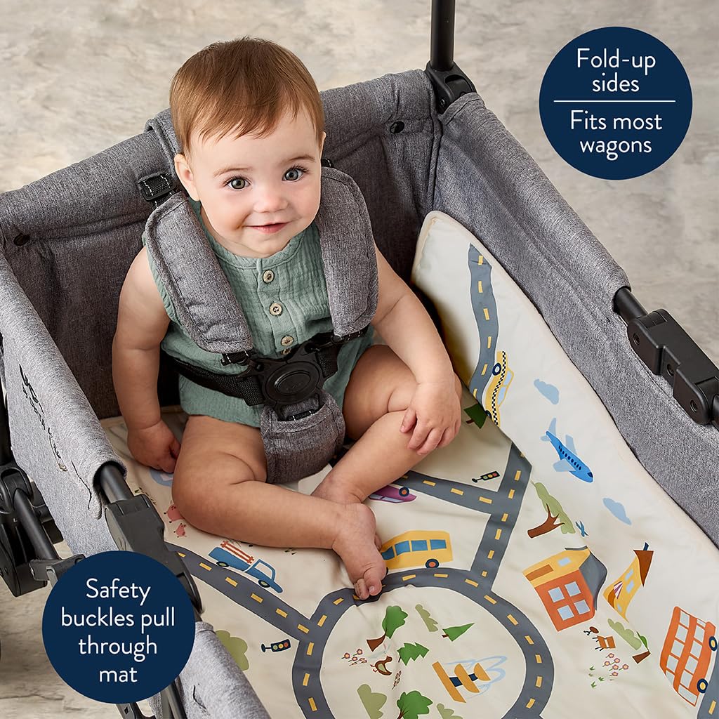 Itzy Ritzy Playmat - 2 in 1 Travel Playmat (City Print)