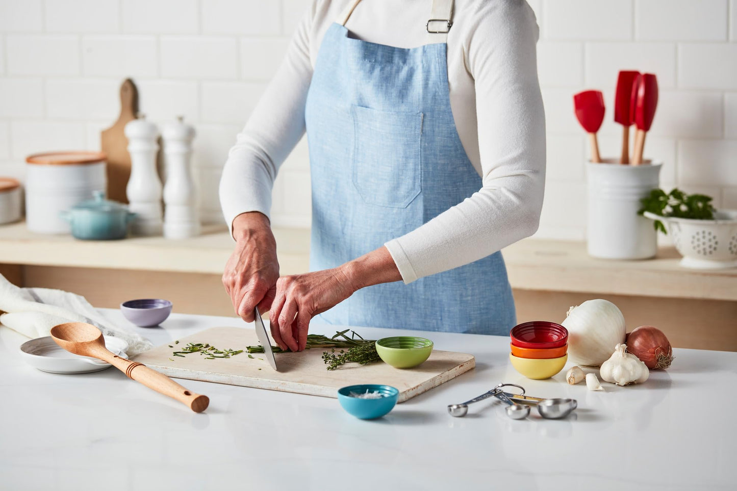 Le Creuset Stoneware Set Of 6 Vancouver Pinch Bowls, Pastel Multi Color
