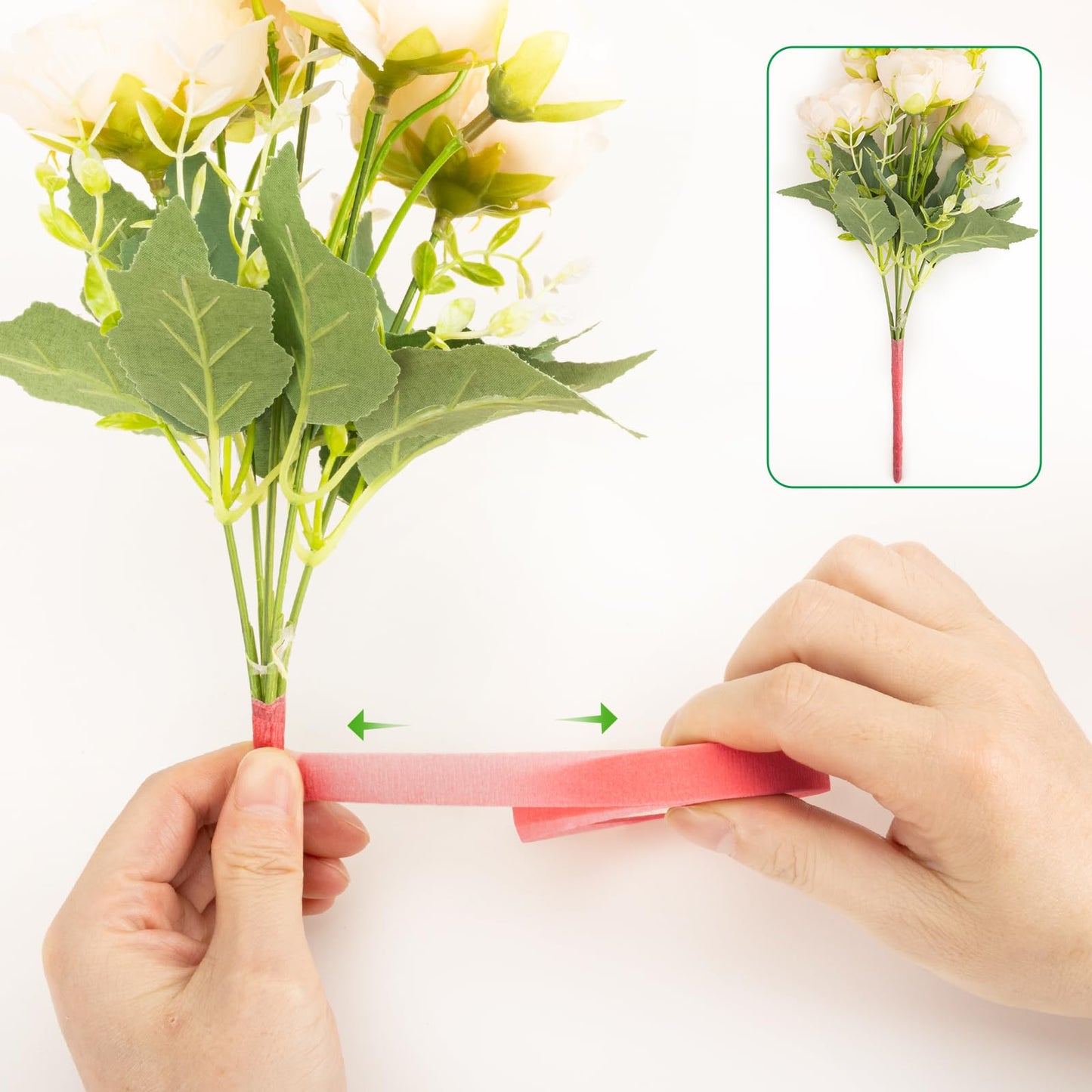 Max Shape 12 Rolls 1/2 Inch 30 Yard Floral Tapes for Bouquet Stem Wrapping, Green Floral Tape for Floral Arranging Craft Projects Corsages, Wedding Bouquet (Pink)