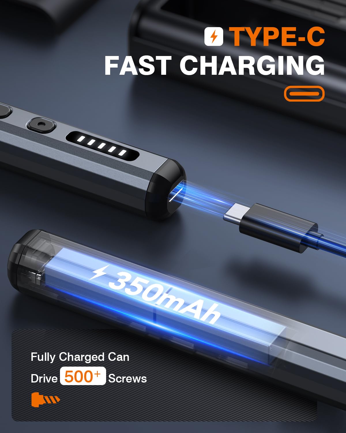 JOREST Mini Electric Screwdriver,Cordless Precision Screwdriver set with 38-in-1 Magnetic Bits, 5 Torque Settings, Repair Tool for iPhones, Laptop, Drone, Game Console, Camera;Birthday Gift for Father