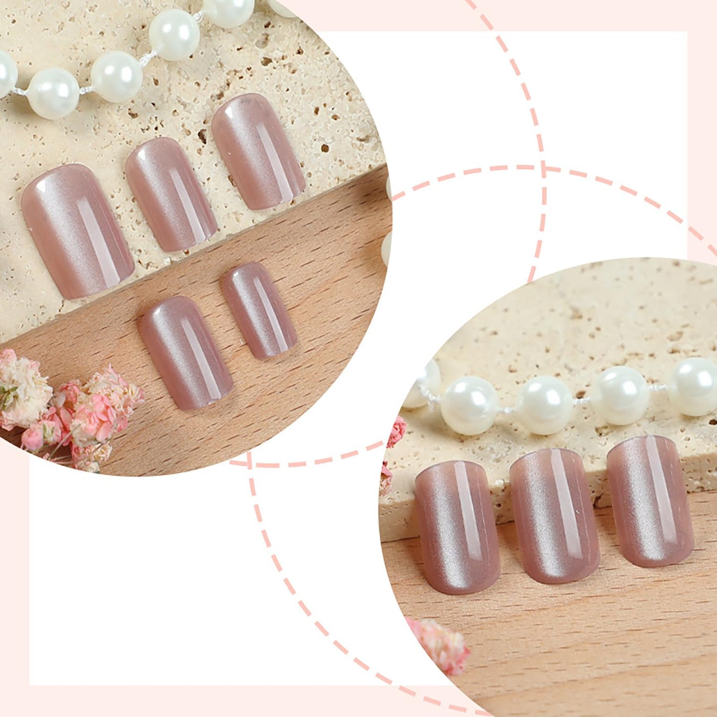 24Pcs Silver Press On Nails Short Square Fake Nails White Glitter Acrylic Nails Silver Shiny Artificial Nails Glossy Full Cover Glue On Nails For Women Girls Nail Supplies