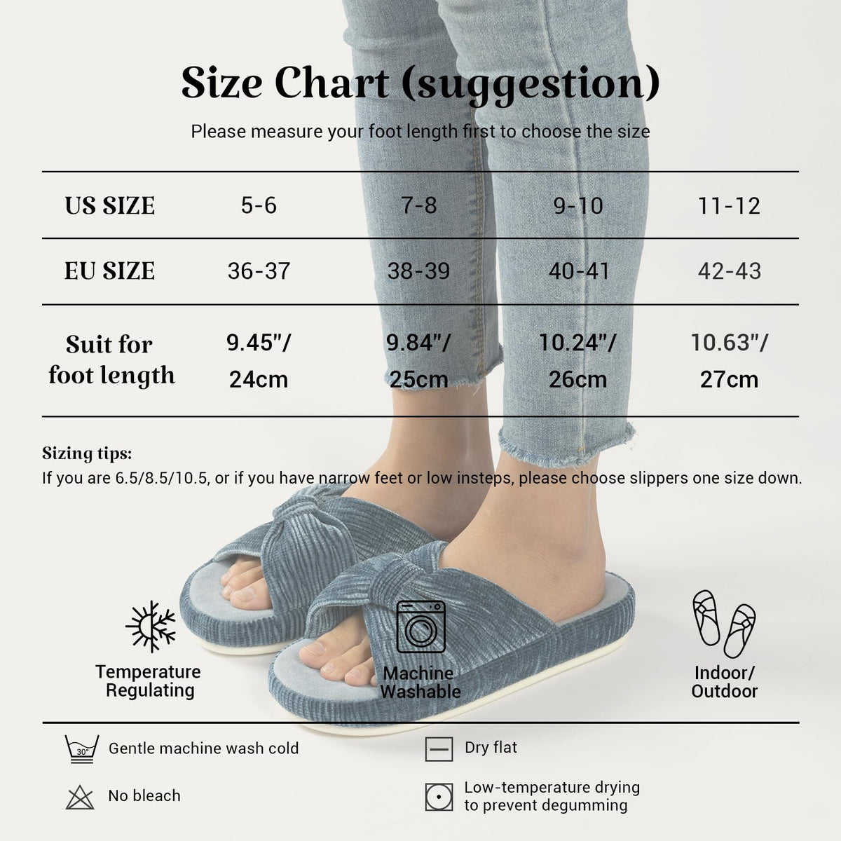 Slippers for Women Memory Foam House Bedroom Bow Crossbands Pearlescent Slipper Shoes Comfy Trendy Gift Slippers Blue Size 11 12 10.5