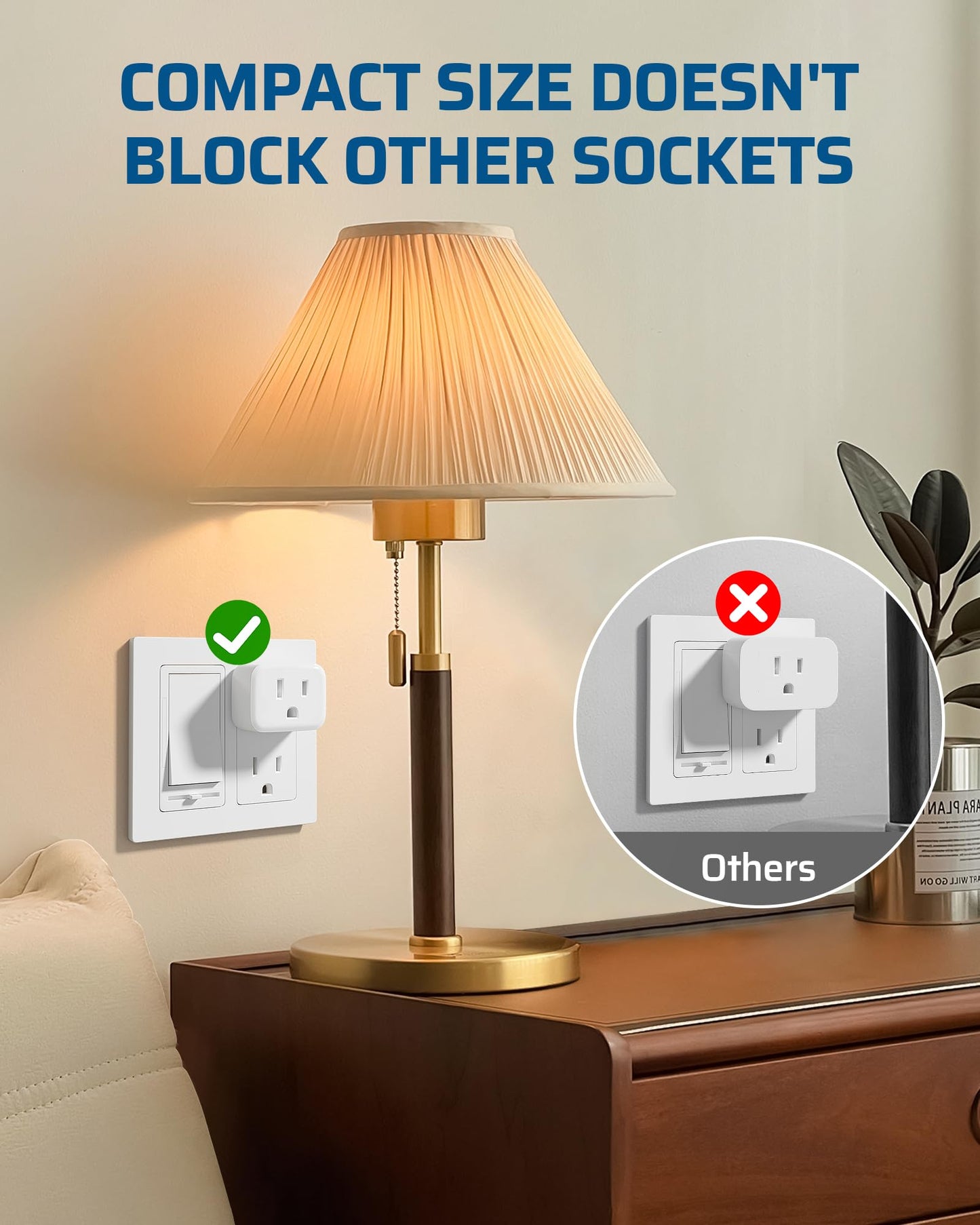 DEWENWILS Wireless Outlet, Programmable and Expandable Electrical Outlet Switch, Wireless Remote Light Switch, 100FT Range, 1 Remote and 3 Outlets