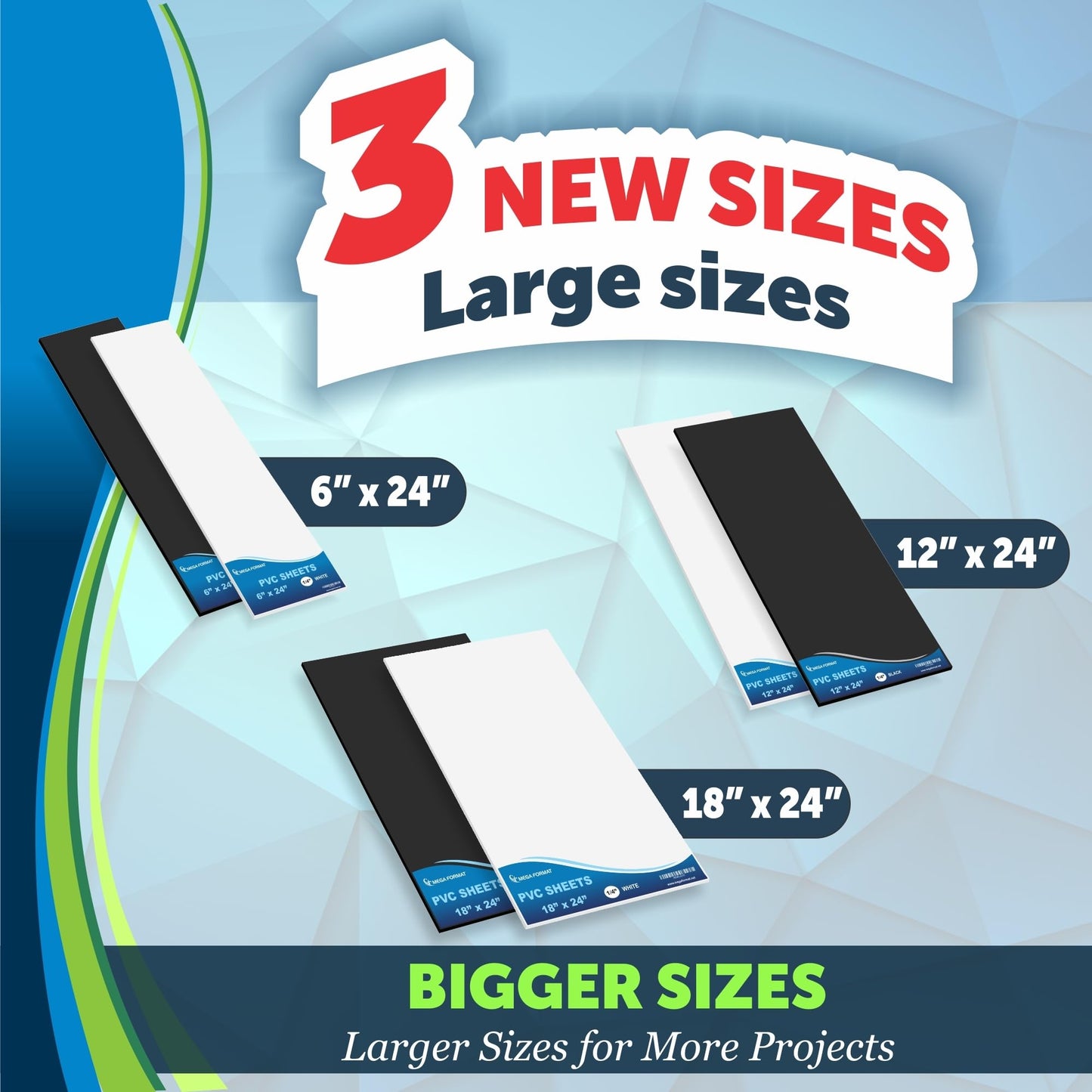 Mega Format Expanded PVC Plastic Sheets - 11" X 14" Rigid White Sheet for Crafts, Signage, & Displays - Sintra, Celtec PVC Board - Waterproof for Outdoors Use - 1/4" 6mm Thick - 1-Pk-White