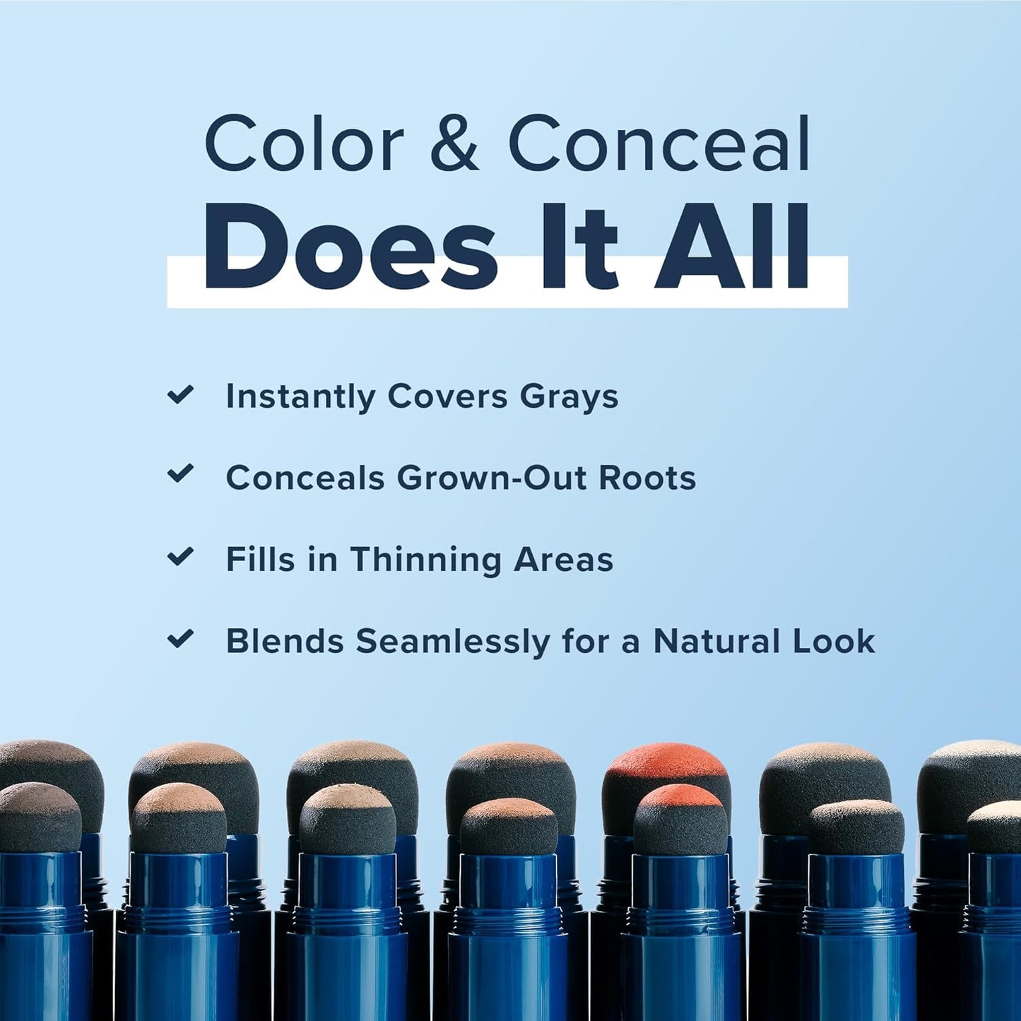 TRUHAIR Color & Conceal Waterproof Root Touch Up - Hair Cover Up for Gray Coverage and Hairline Filling - 11 Colors Available (Blonde)