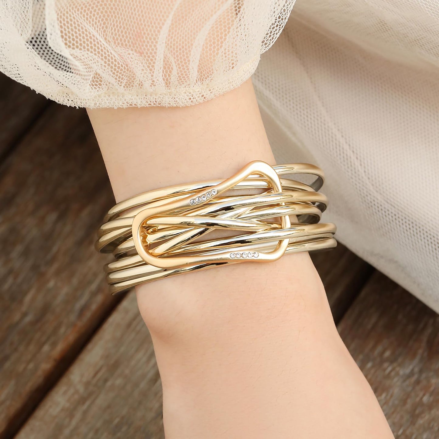 Leopard Bracelet for Women, Boho Leather Wrap Multi-Layer Pearl Crystal Bracelet Bangle Jewelry (PU Leather2)