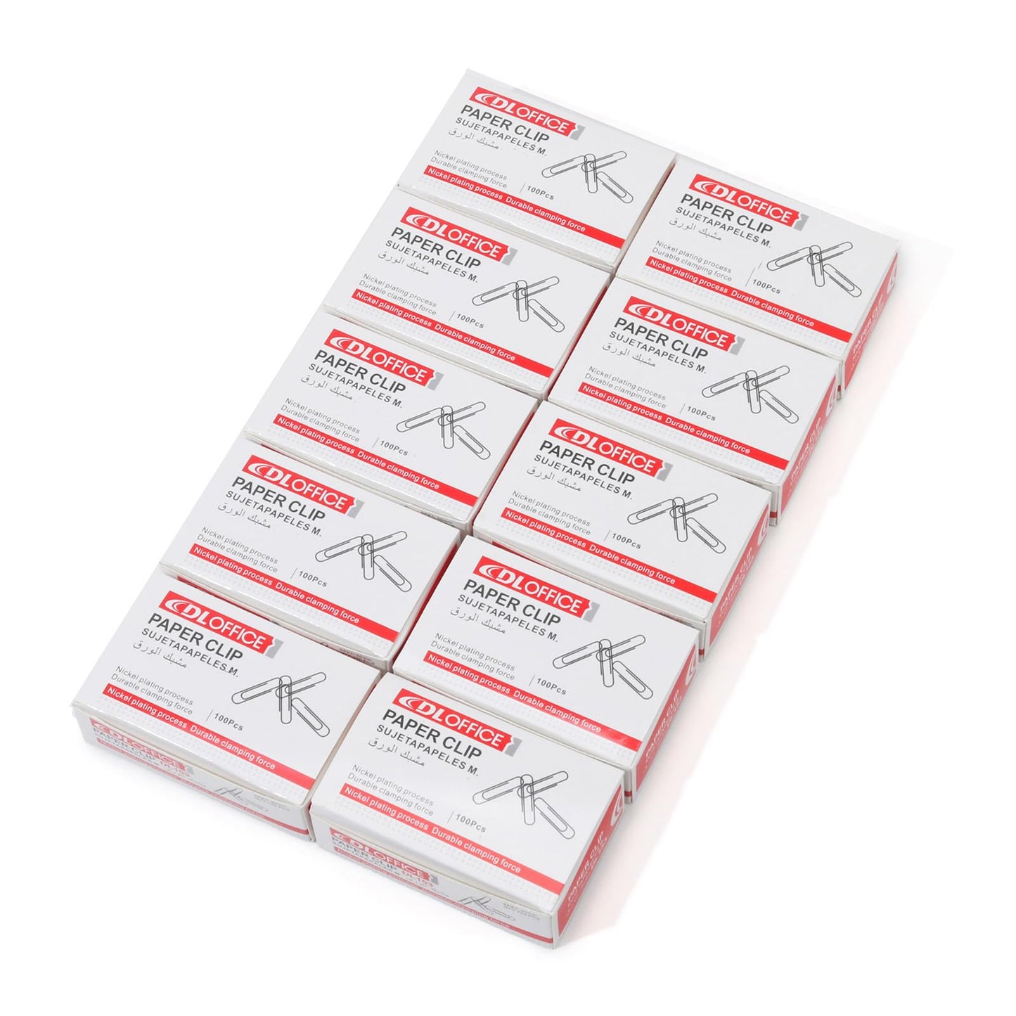 Medium Paper Clips - 1000 Pieces (10 Boxes of 100 Each) - Silver Standard Size 1.25IN - Office & School