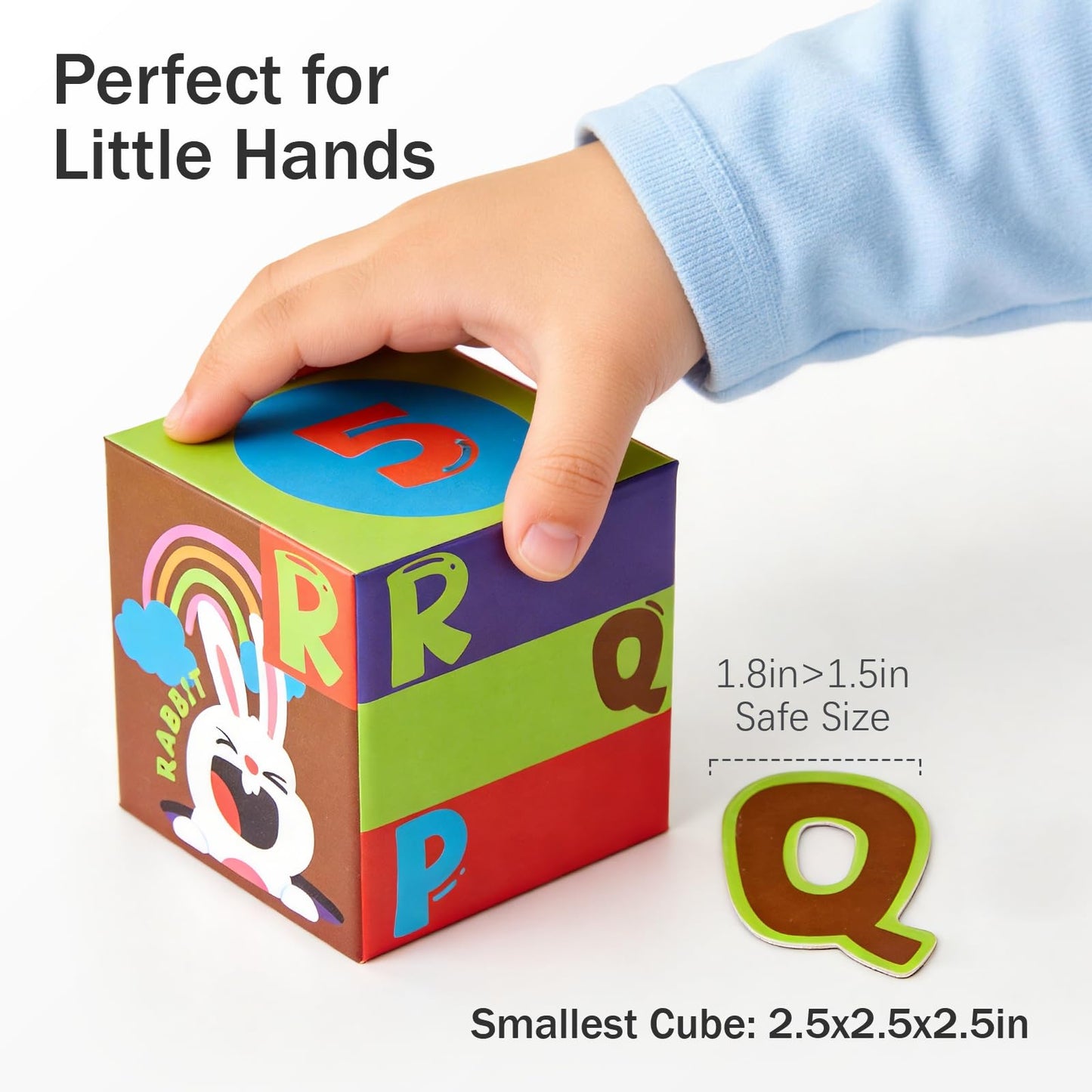 Atoylink Alphabet Nesting Stacking Blocks for Toddlers, 10-Piece Educational Toys with Magnetic ABC Letters, Numbers 0-9, 26 Animals, Sorting Storage Cubes for Kids Age 18 Months 2 3 4 Year