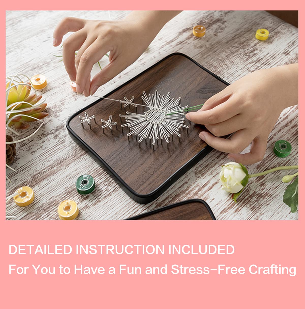 BAZIMA ALICE DIY String Art Kit for Beginner, Dandelion String Art,Unique Gift,Craft Kit for Holidays