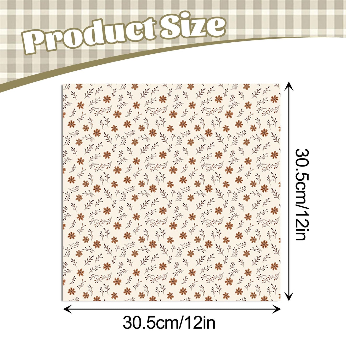 MIATTCLD Scrapbook Paper 12x12 In Double Sided Decorative Paper for Scrapbooking, 24 Sheets/24 Designs Spring Floral Patterned Craft Paper for Junk Journals DIY Cards Album Decoration (Beige)