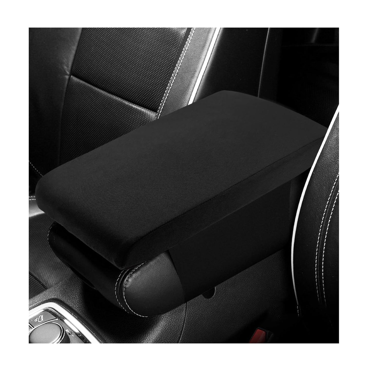 Yourkar Car Center Console Pad, 12.2''×8.1'' Memory Foam Auto Armrest Support Cushion, Vehicle Arm Rest Seat Box Cover Protector, Universal Interior Decor Car Accessories