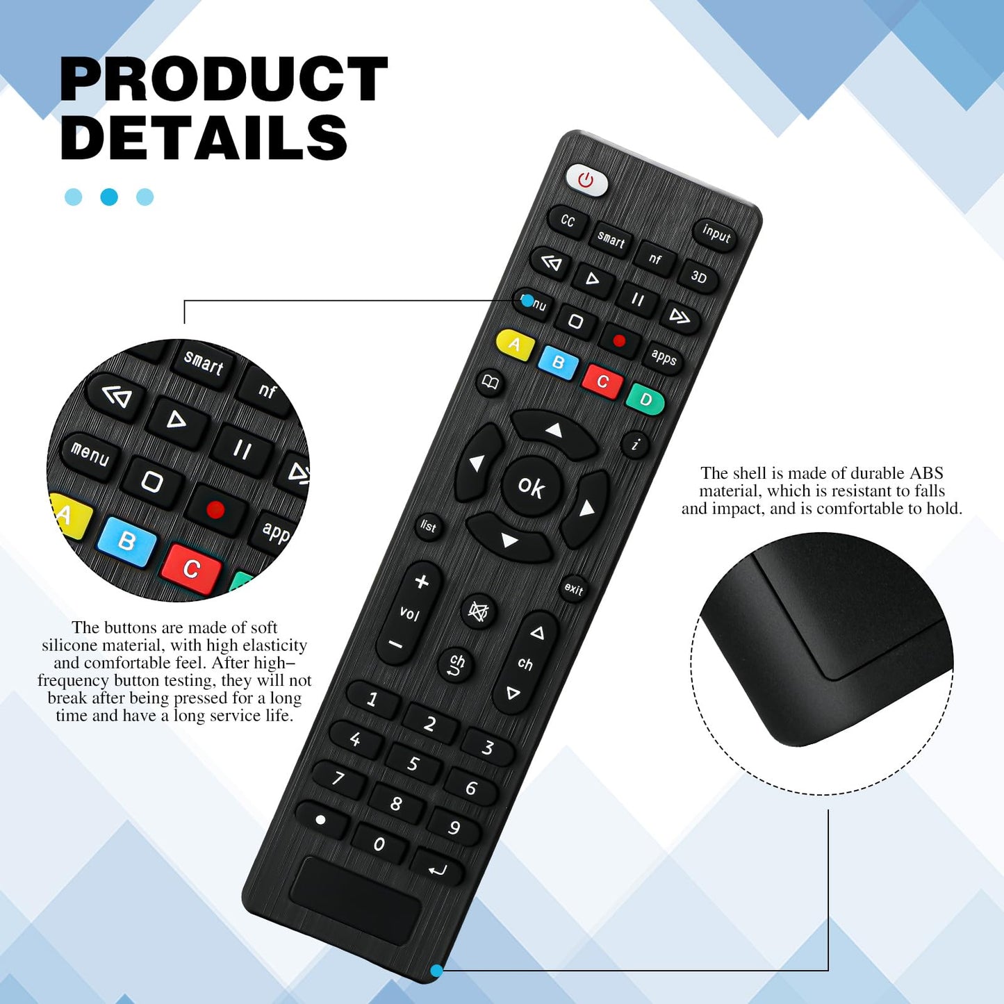 Saysurey 20 Pack TV Remote Universal Replacement Compatible with All Smart TV LED LCD HDTV 3D Series for Motel Hotel Nursing Home