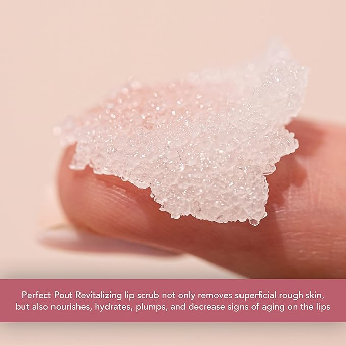 Doll 10 Perfect Pout Revitalizing Lip Exfoliant - Hydrating Plumping Nourishing Vegan Lip Scrub