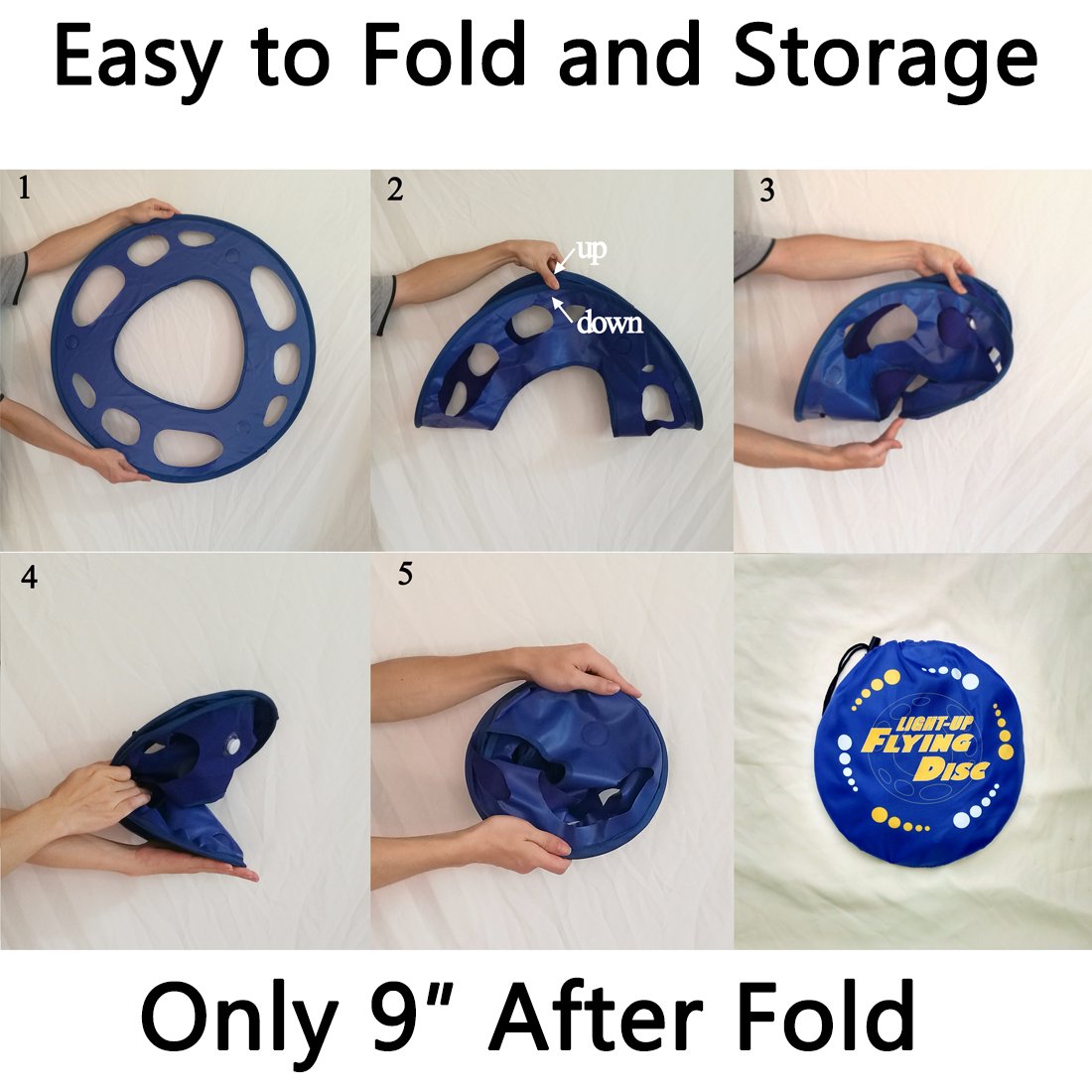 Giant Flying Disc Soft, Foldable & Floats in Air - Encourage Outdoor Play & Family Fun - Great for Kids, Parent-Child Interaction, and School Activities (27 Inch)
