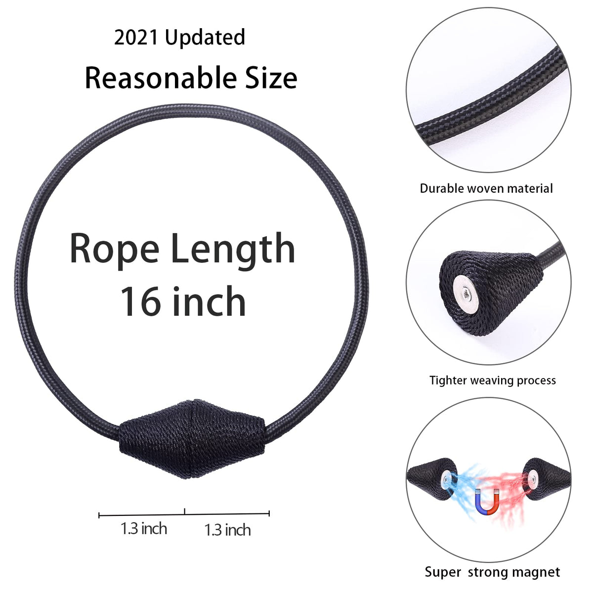 2 PCS Magnetic Curtain Tiebacks