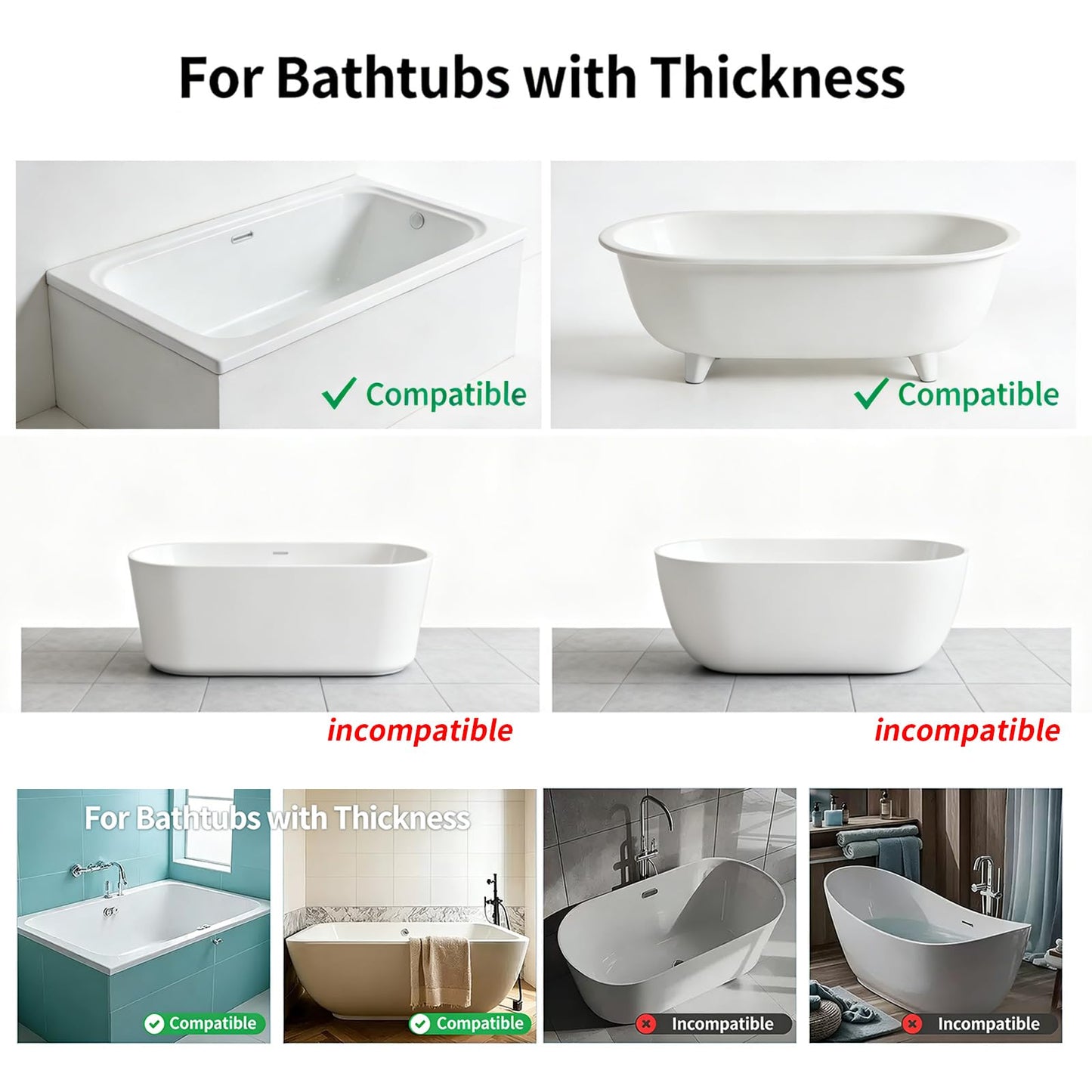 Grihmzo Extra-Long 31.5 Inch Bathtub Splash Guard for Kids,2 Storage Pockets Large Capacity Bath Toy Caddy Holder,Silicone Water Shield Prevent Bathroom Spills