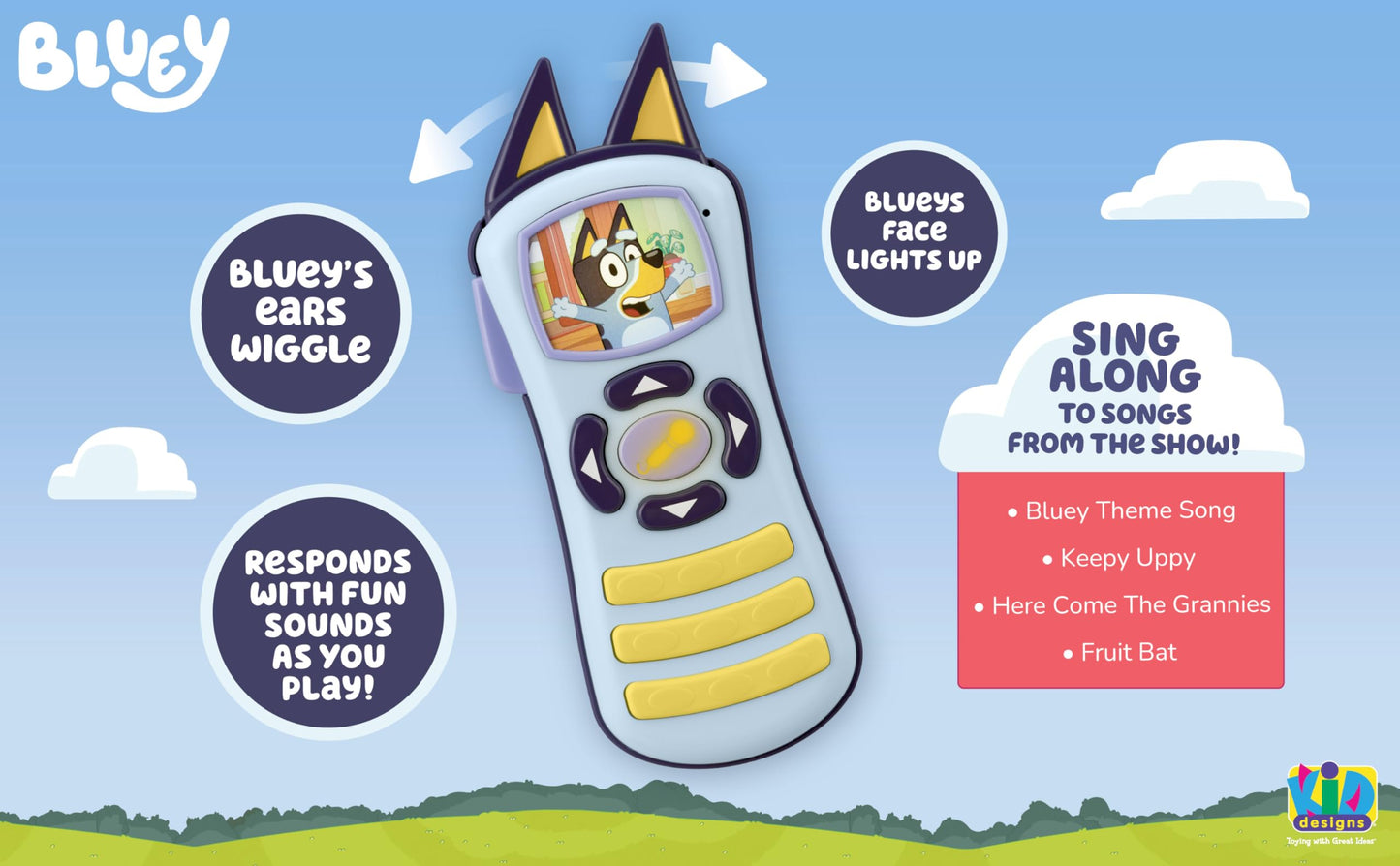 Bluey Toy Remote Control for Toddlers with Built-in Music and Sound Effects, Bluey Toys for Kids