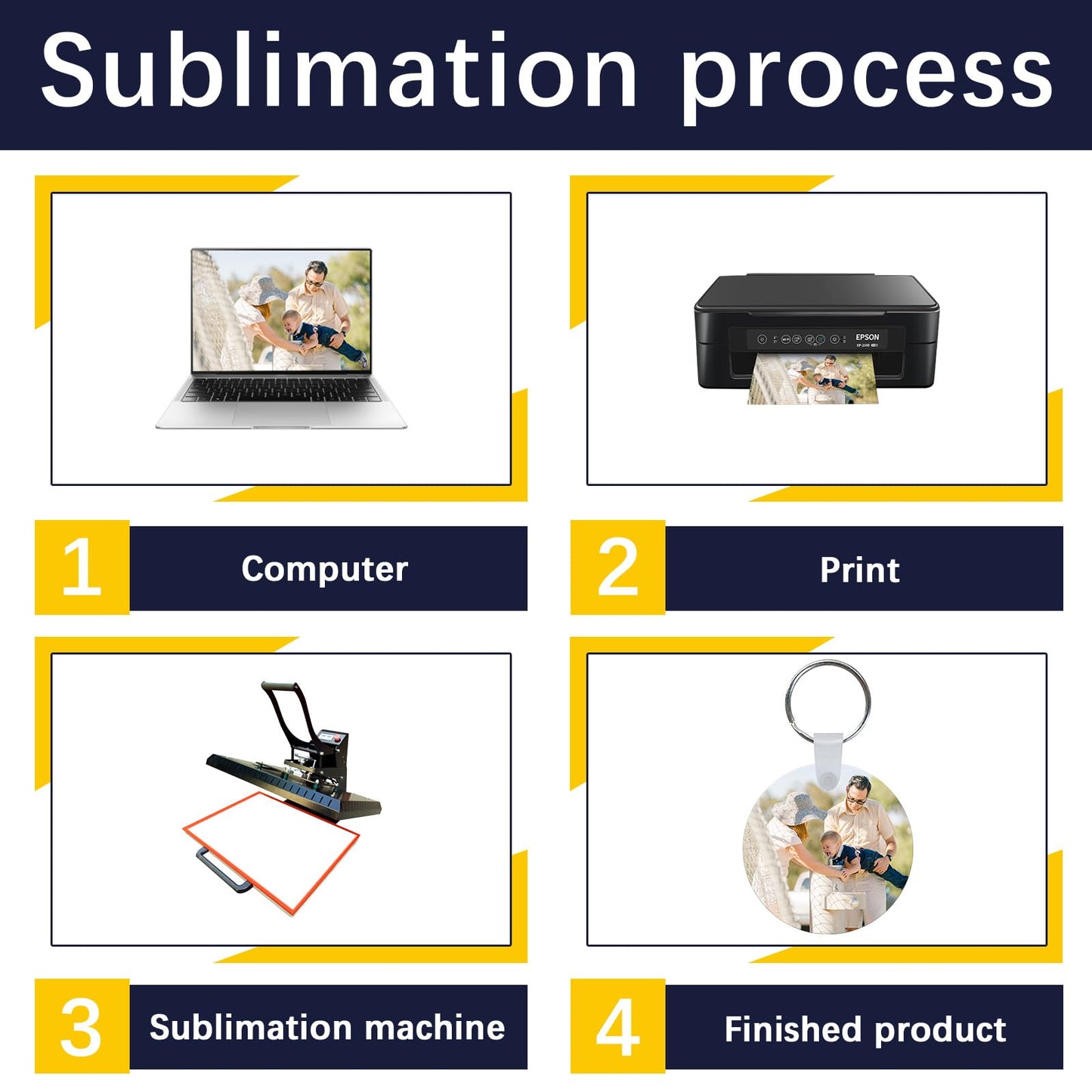 240 Pcs Metal Sublimation Keychain Blanks Bulk,Sublimation Ornament Blanks,Double Sided Sublimation Blanks Keychain