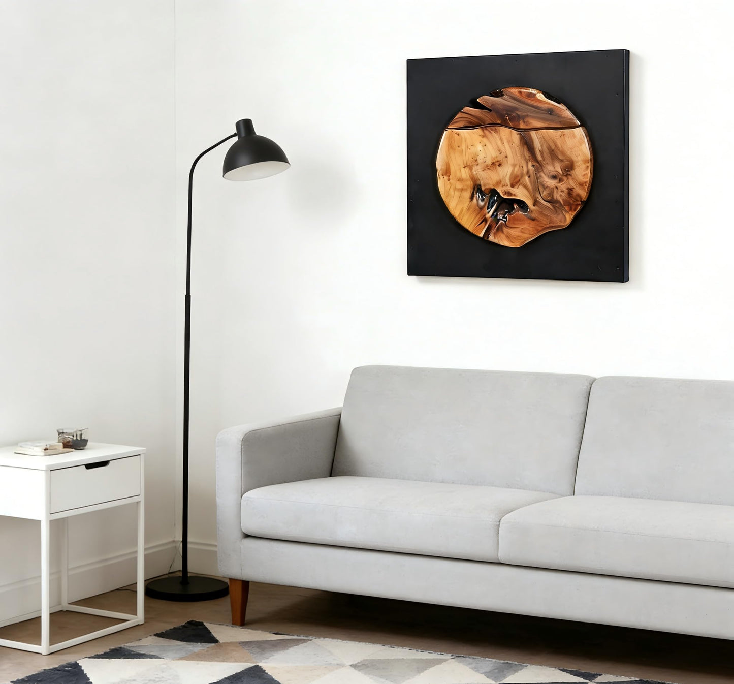 Greenage Cedar Roots Round Wall Decor 17"×17" Hanging Decoration for Home Living Room Bedroom Office