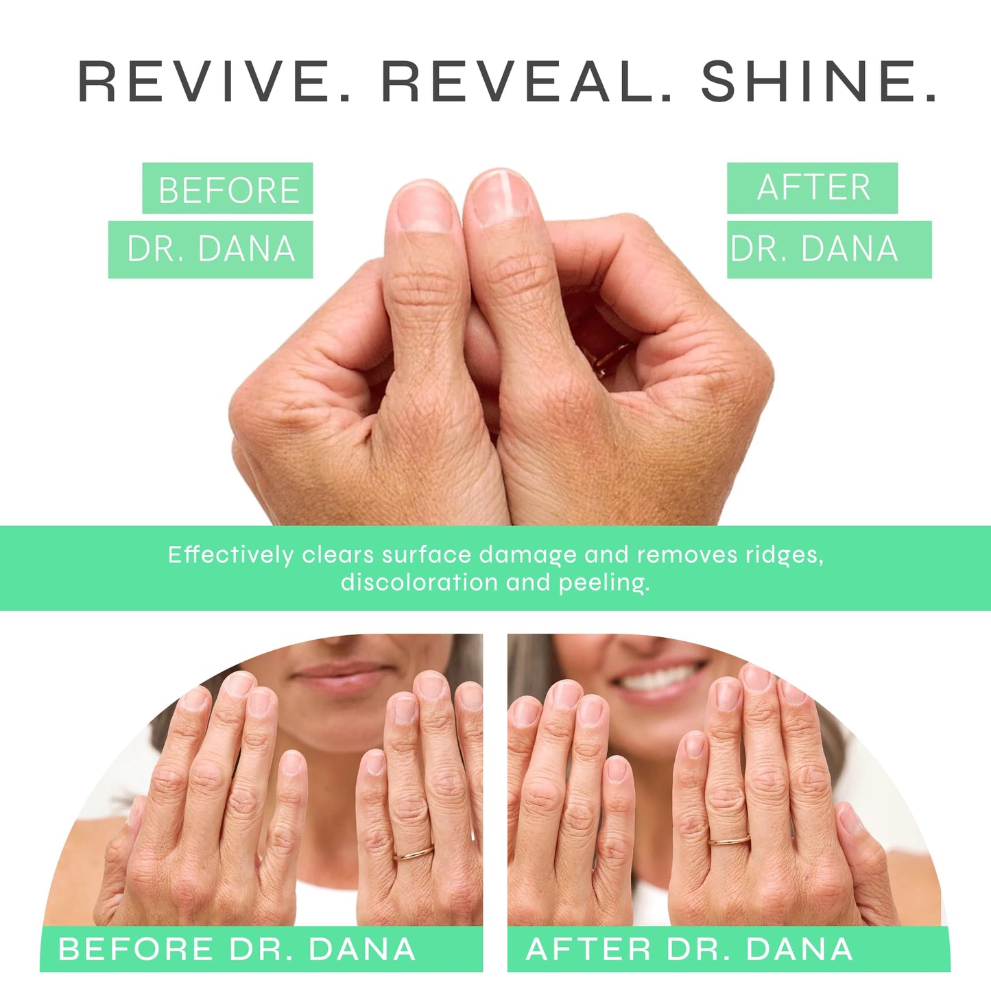 Dr. Dana Nail Buffer for Natural Nails - Professional Three Grit Buffing Block for Healthy Beautiful Nails - At-Home Pedicure and Manicure Tools - Smoothing, Polishing and Shining
