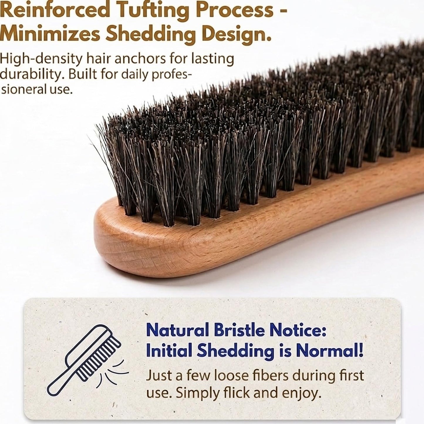 Sourdough Bread Proofing Basket Cleaning Brush, 100% Horse Hair Flour Brush with Ergonomic Beech Wood Handle, Professional Bench Brush for Baking, Banneton, Pastry Cloth & Countertop Cleaning