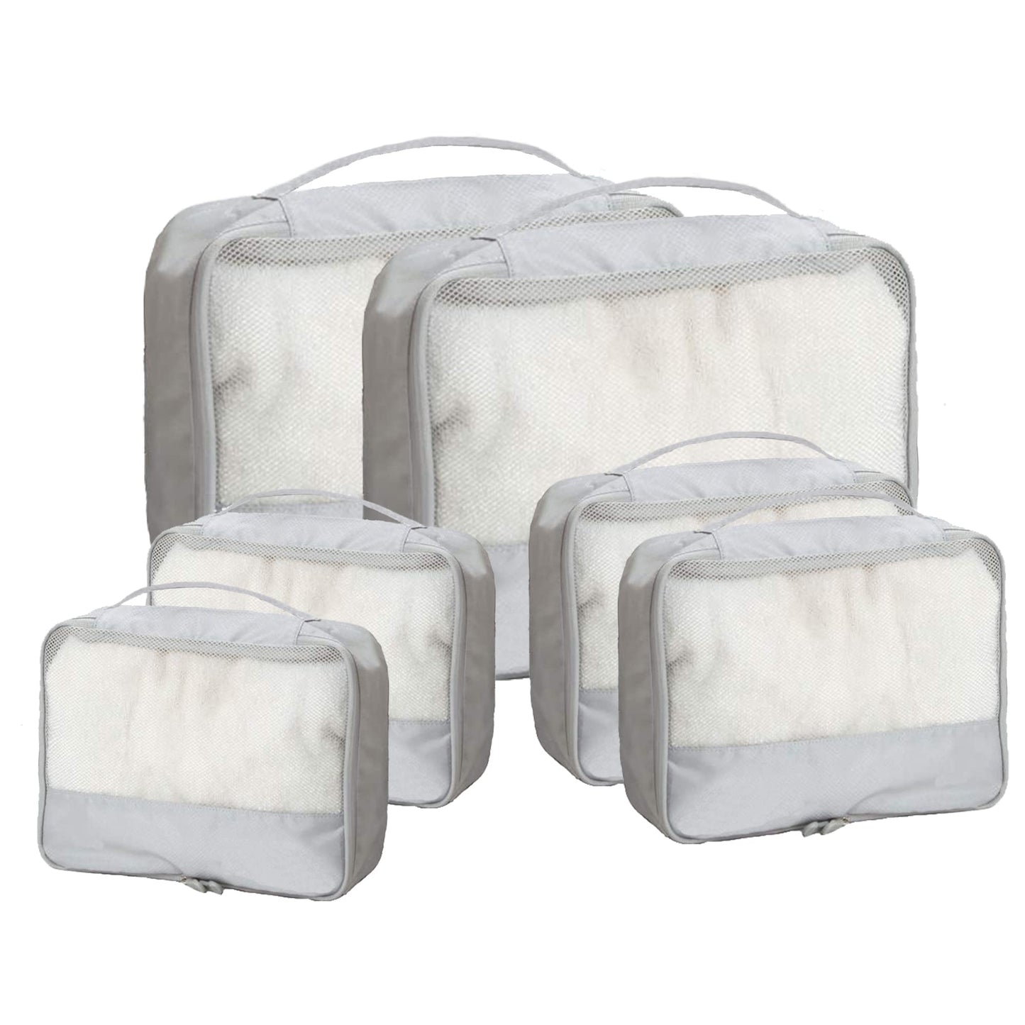 DoubleTrip Packing Cubes for Suitcases Carry on Luggage Organizer 6 Set Travel Accessories Lightweight Storage Bag Space Saver Clothes Pouch Large